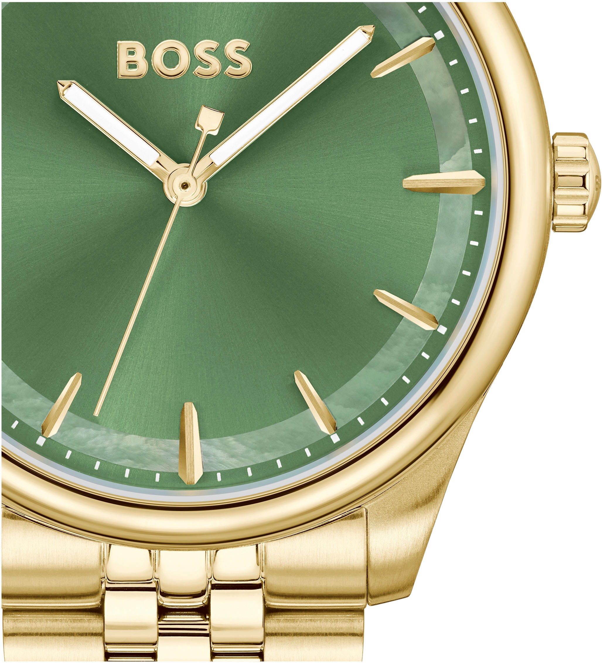 BOSS Quarzuhr »GRACEFUL«, Armbanduhr, Damenuhr, Edelstahlarmband, analog