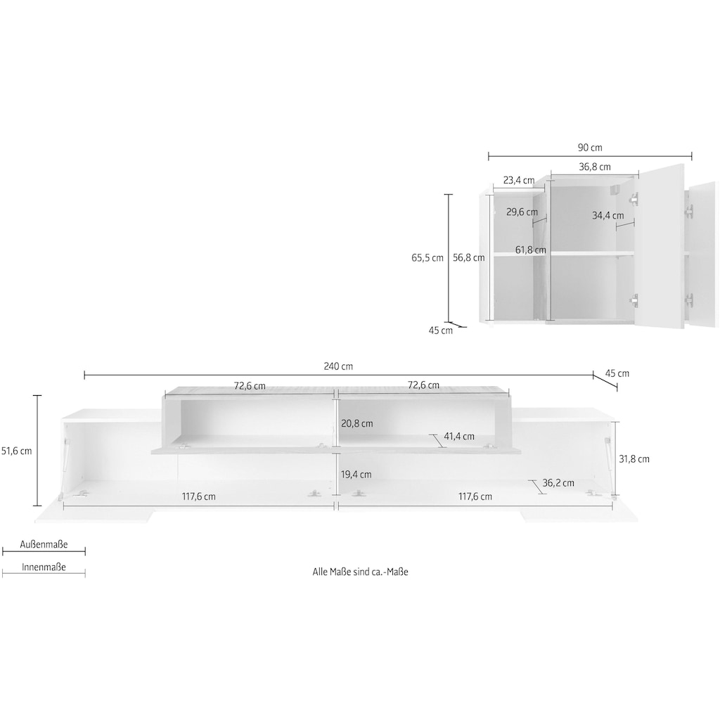 INOSIGN Wohnwand »Coro«, (Set, 2 St.)