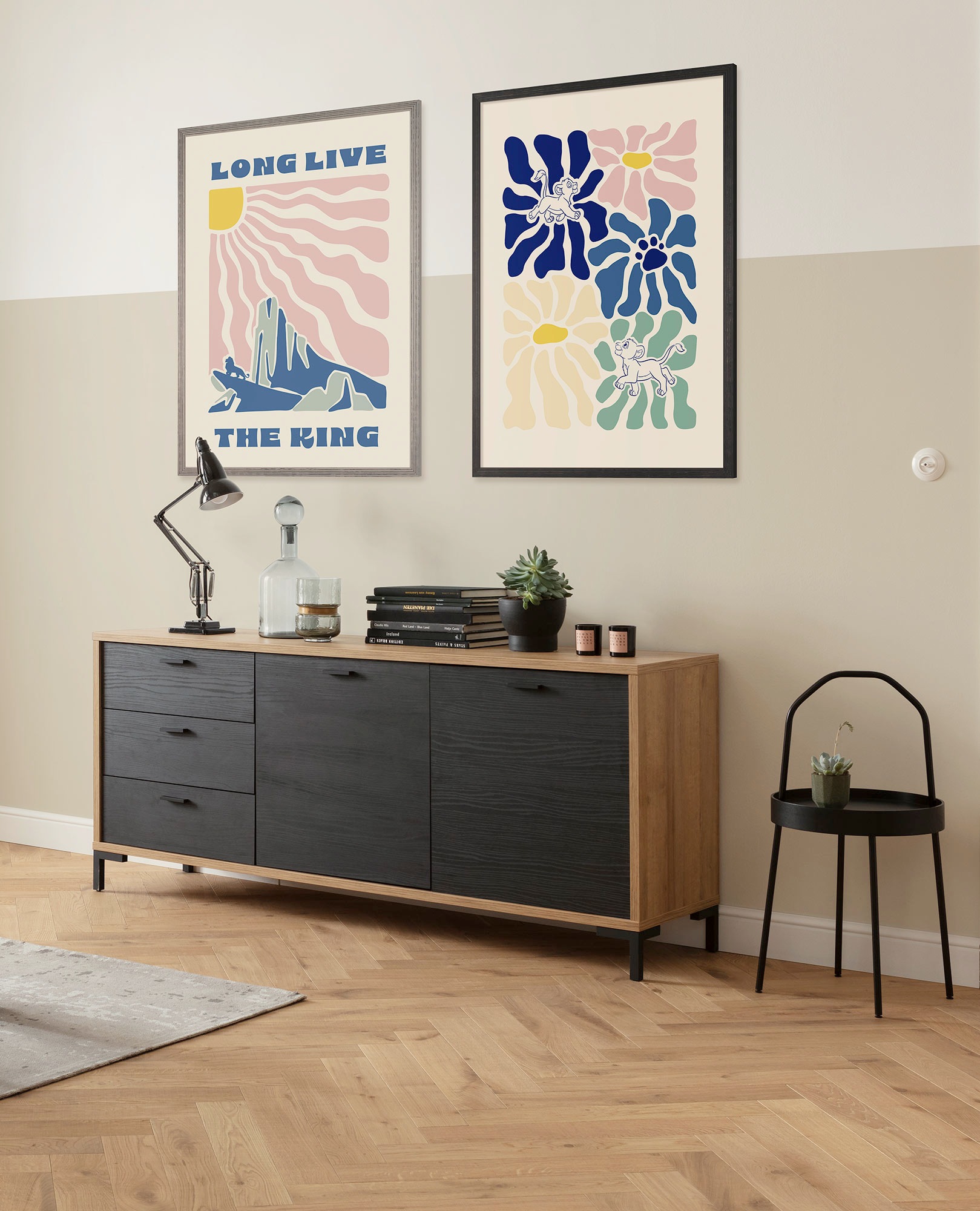 Komar Wandbild »Disney The Lion King Between Flowers«, Disney, (Set, 1 St.), 50 x 70 cm (Breite x Höhe) - Kinderzimmer, Dekoration