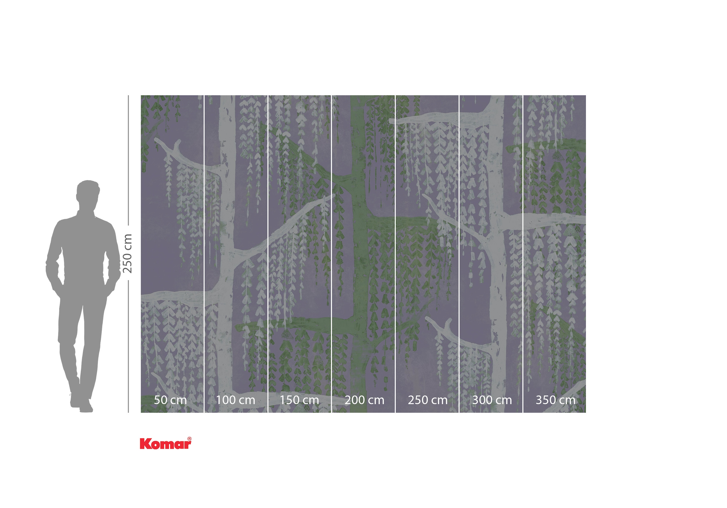 Komar Fototapete »Komar Vlies Fototapete - Crazy Willow - Größe 350 x 250 cm«, bedruckt