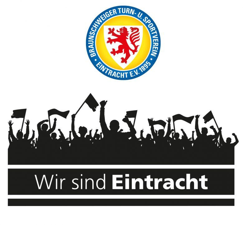 Wall-Art Wandtattoo »Eintracht Fans auf (1 bestellen Raten St.) Logo«, Braunschweig