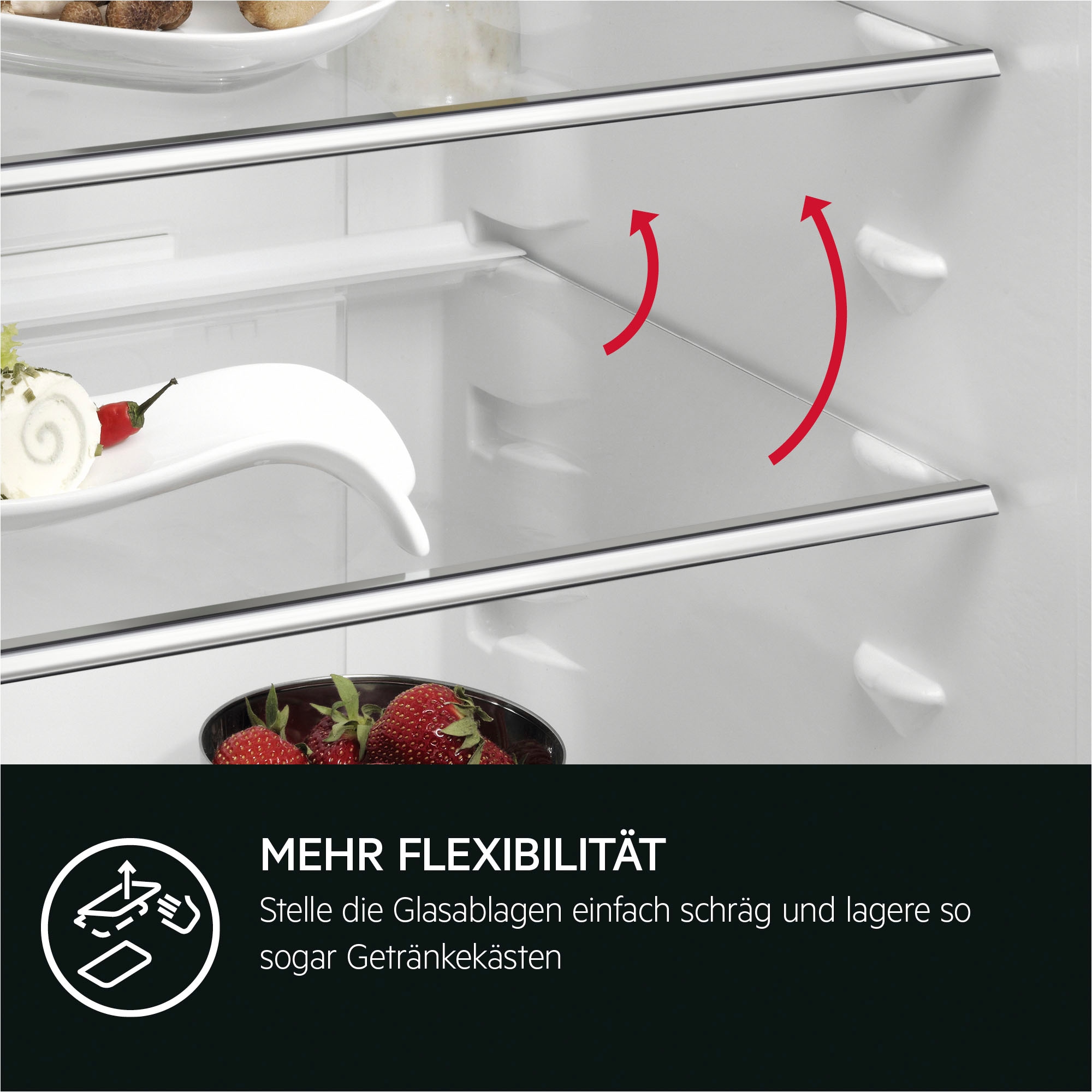 AEG Einbaukühlschrank Serie 6000 »TSK5O121ES«, 98 L, LowFrost-weniger Eisbildung, Temperaturalarm, Festtür