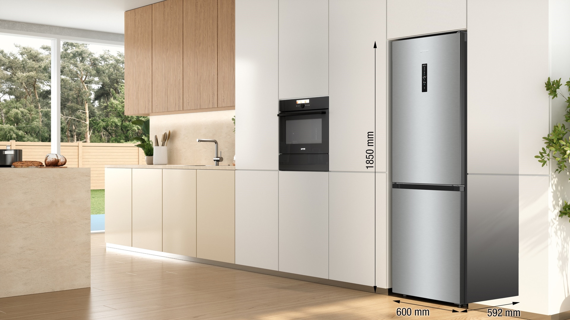 GORENJE Kühl-/Gefrierkombination »NRK619C61X4OT« 185 cm hoch 60 cm breit AdaptTech - des Gerät passt sich Ihren Bediengewohnheiten an