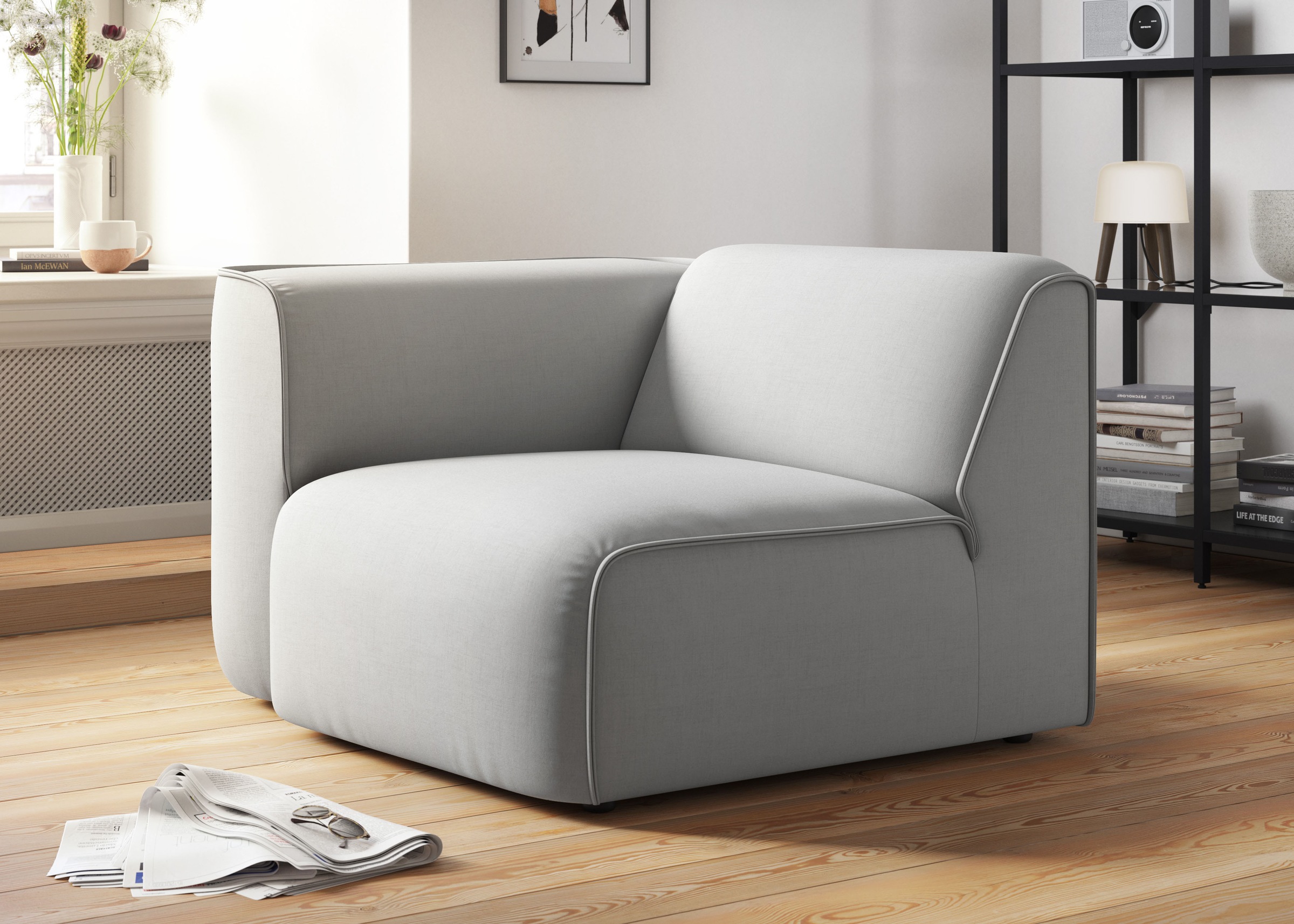 RAUM.ID Sessel »Merid Sofa-Eckelement, Maße B/T/H: 109/97/46 cm«, als Modul oder separat verwendbar, für individuelle Zusammenstellung
