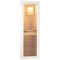 Karibu Saunafenster, 38/40 mm, BxH: 42x122 cm, Klarglas, elfenbeinweiß