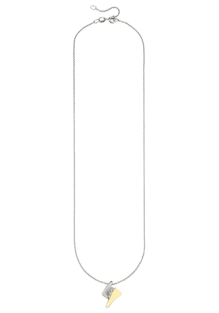 Bruno Banani Kette mit Anhänger »Schmuck Geschenk Silber 925 Halsschmuck Halskette Ankerkette« mit Zirkonia (synth.)