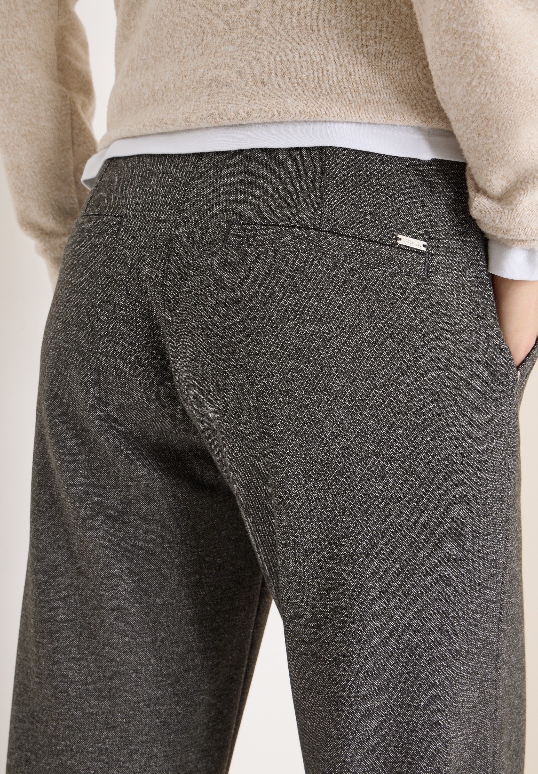 Cecil Stoffhose »Style NEELE«  Two-Tone Melange Hose mit Kordelzug