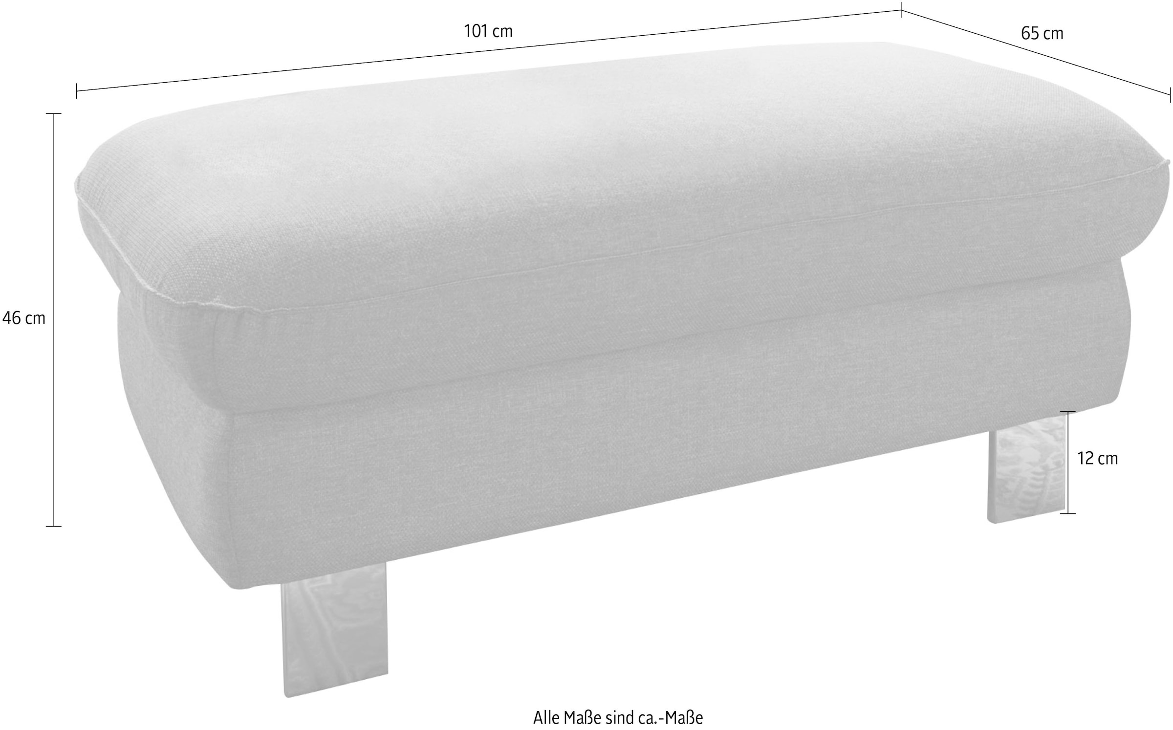 COTTA Polstergarnitur »Driver L-Form«, (Set, 2 tlg.), Set bestehend aus: Ecksofa mit Kopfteilverstellung & Hocker