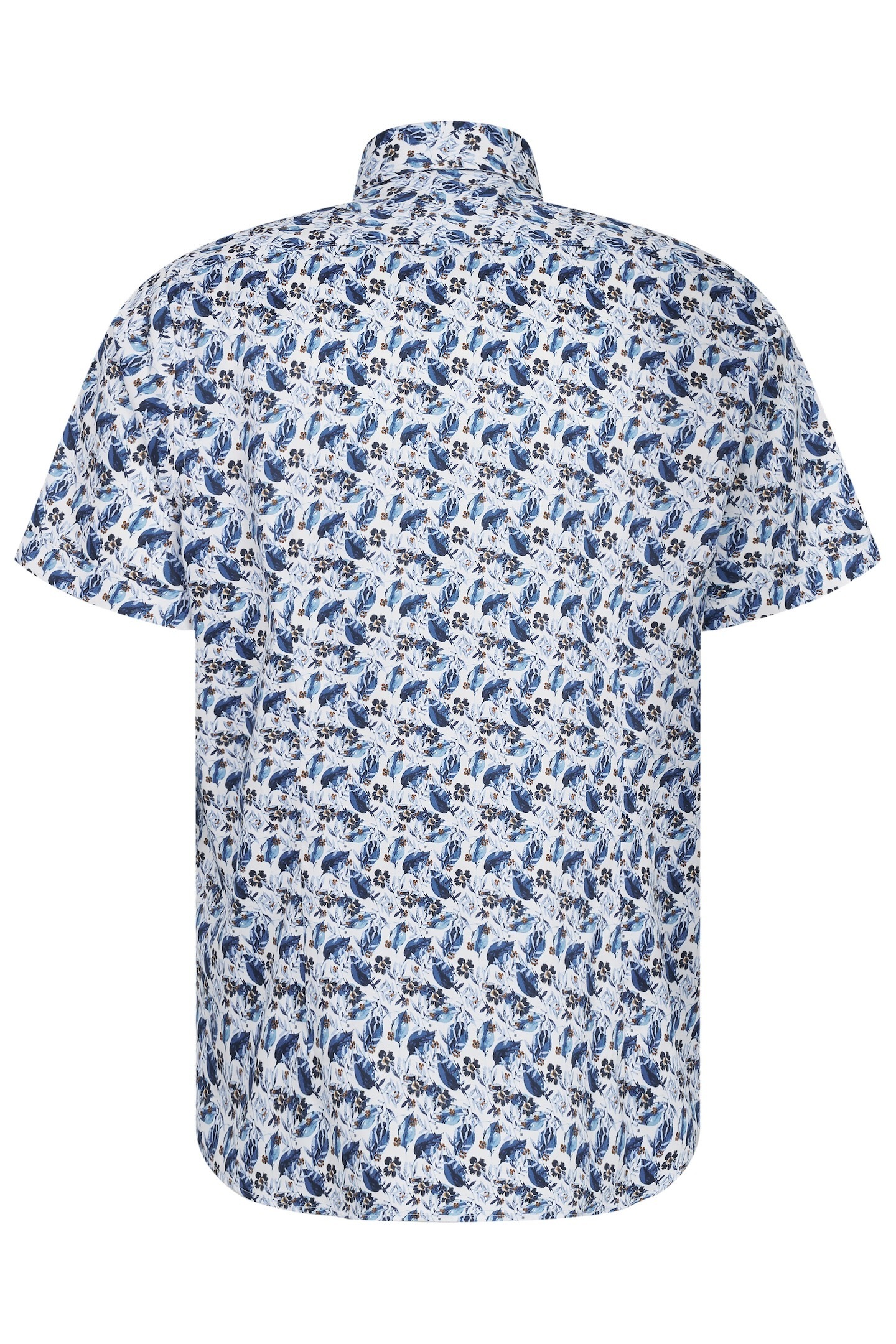 bugatti Kurzarmhemd aus Satin-Twill