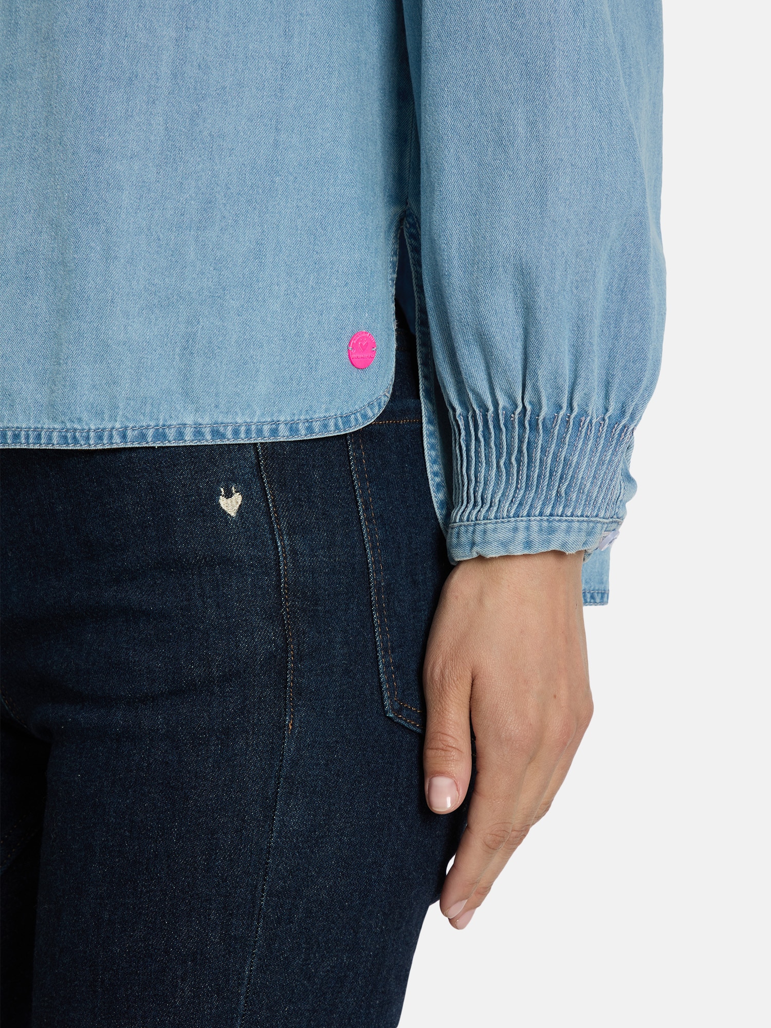Lieblingsstück Langarmbluse »EvitaL« im Denim-Look