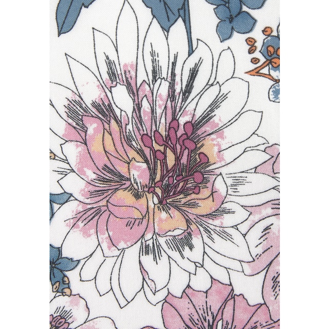 LASCANA Schlupfbluse, mit Blumenprint und Trompetenärmeln, Blusenshirt,  sommerlich bei ♕