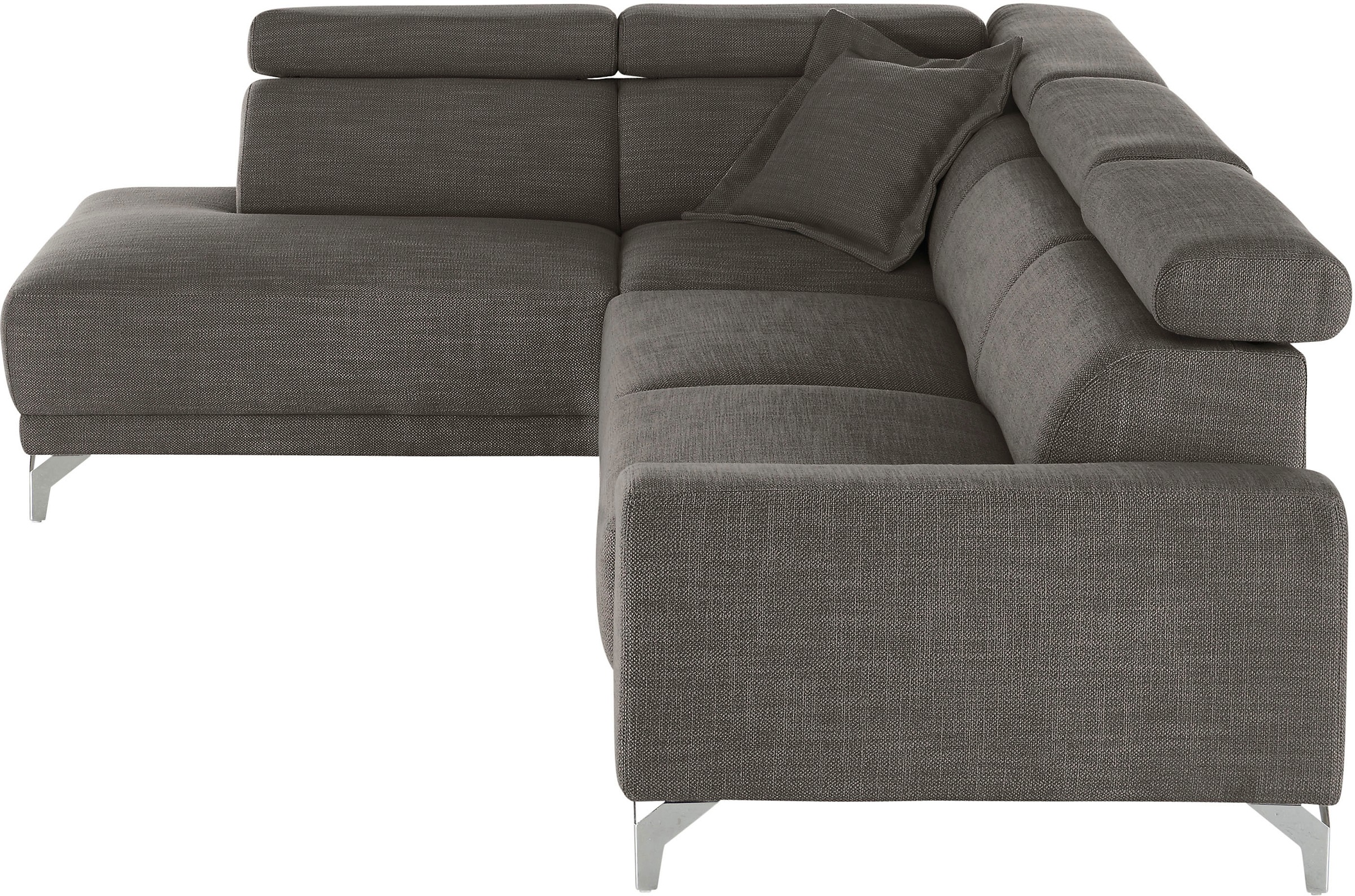 3C Candy Ecksofa »Greve Sofa immer mit manuelle Kopfteilverstellungen, modern, elegant« wahlweise motorischer Sitzvorzug, bequem und zeitlos, L-Form