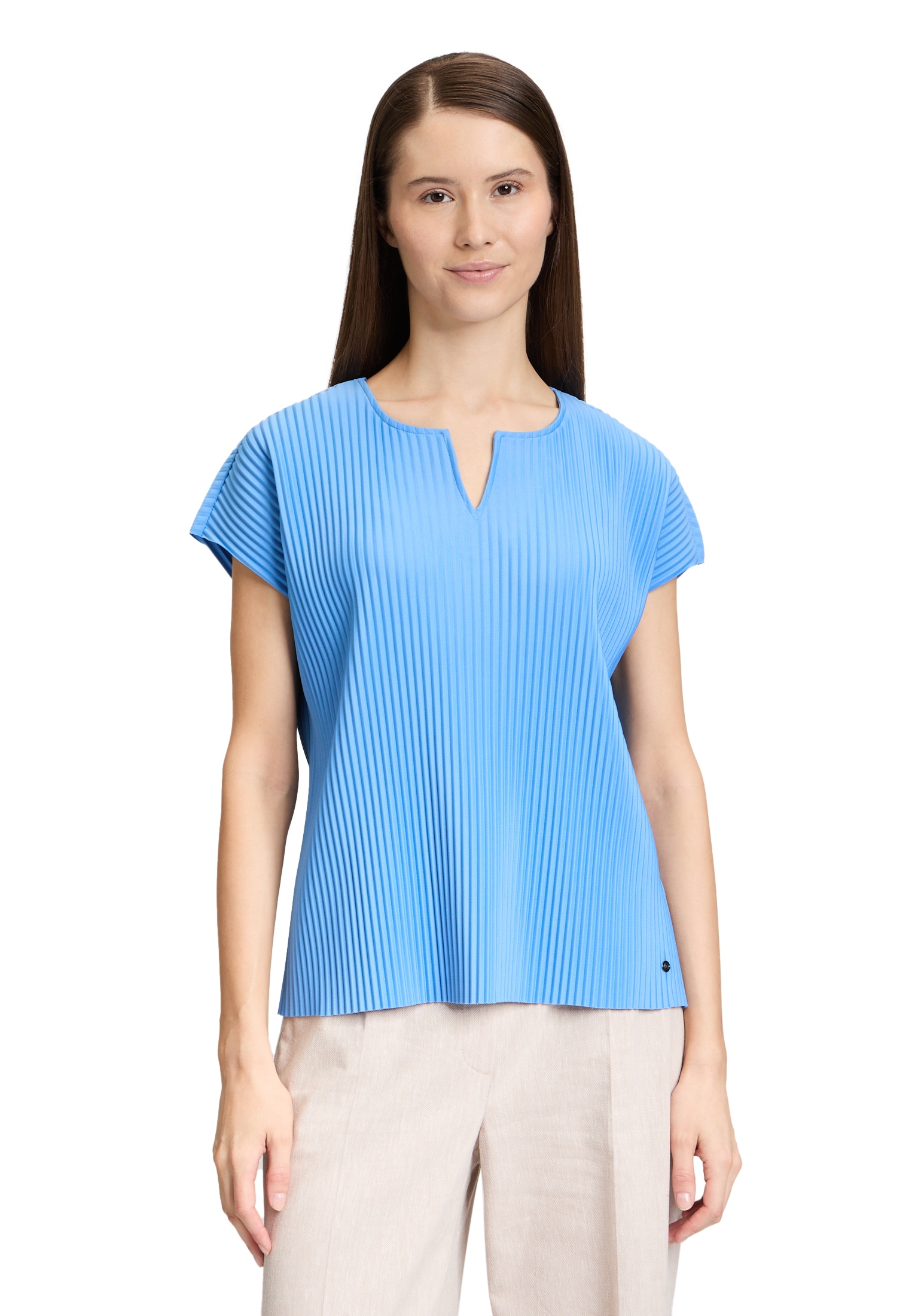 Betty&Co Kurzarmshirt »Kurzarm-Shirt mit Plissee«