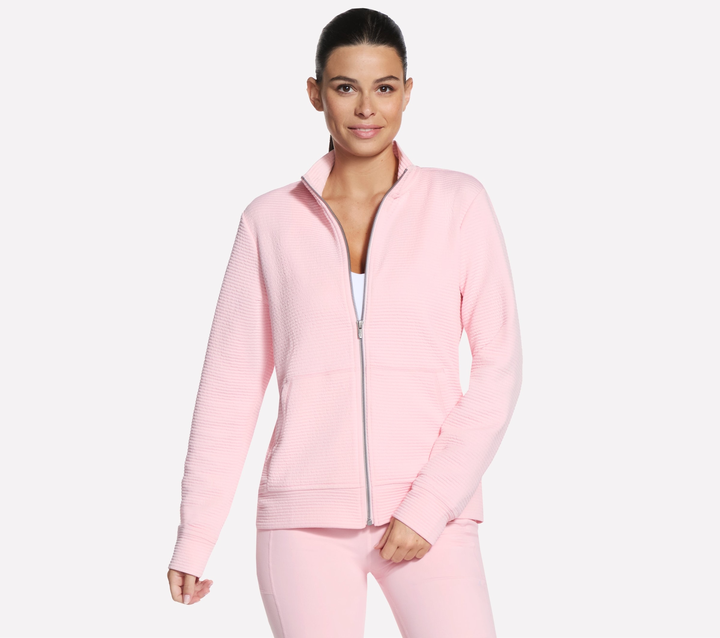 Skechers Trainingsjacke »Women's Jacket« Skech-Sweats™ Soft-Fleece, Stehkragen, Geteilte Kängurutasche