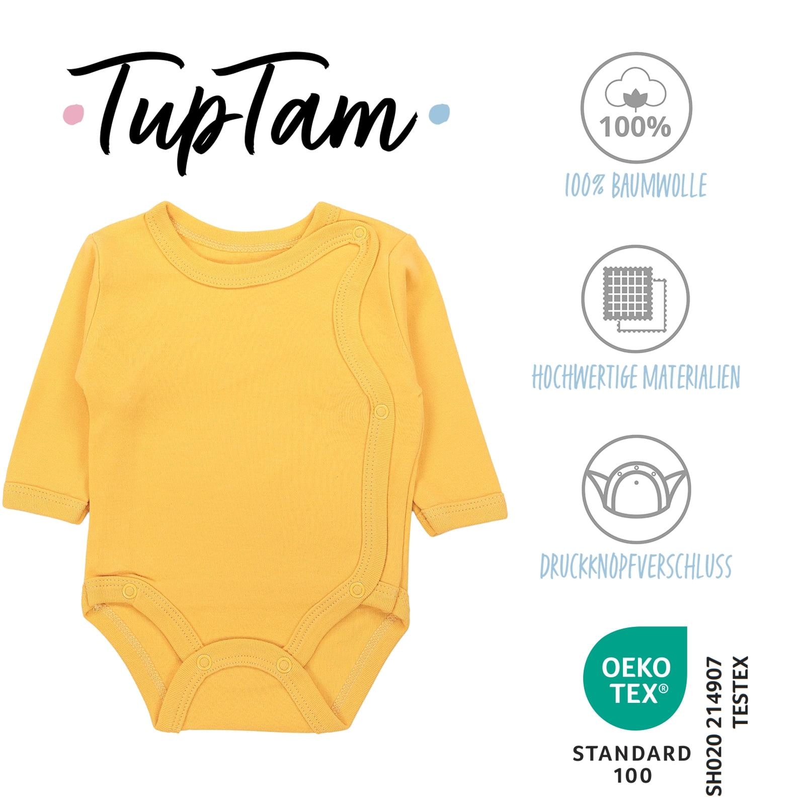TupTam Langarmwickelbody »Wickelbody Unisex Baby Wickelbody Langarm 5er Set«