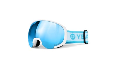 Snowboardbrille »Ski- und Snowboard-Brille hellblau/matt weiß BLACK RUN«
