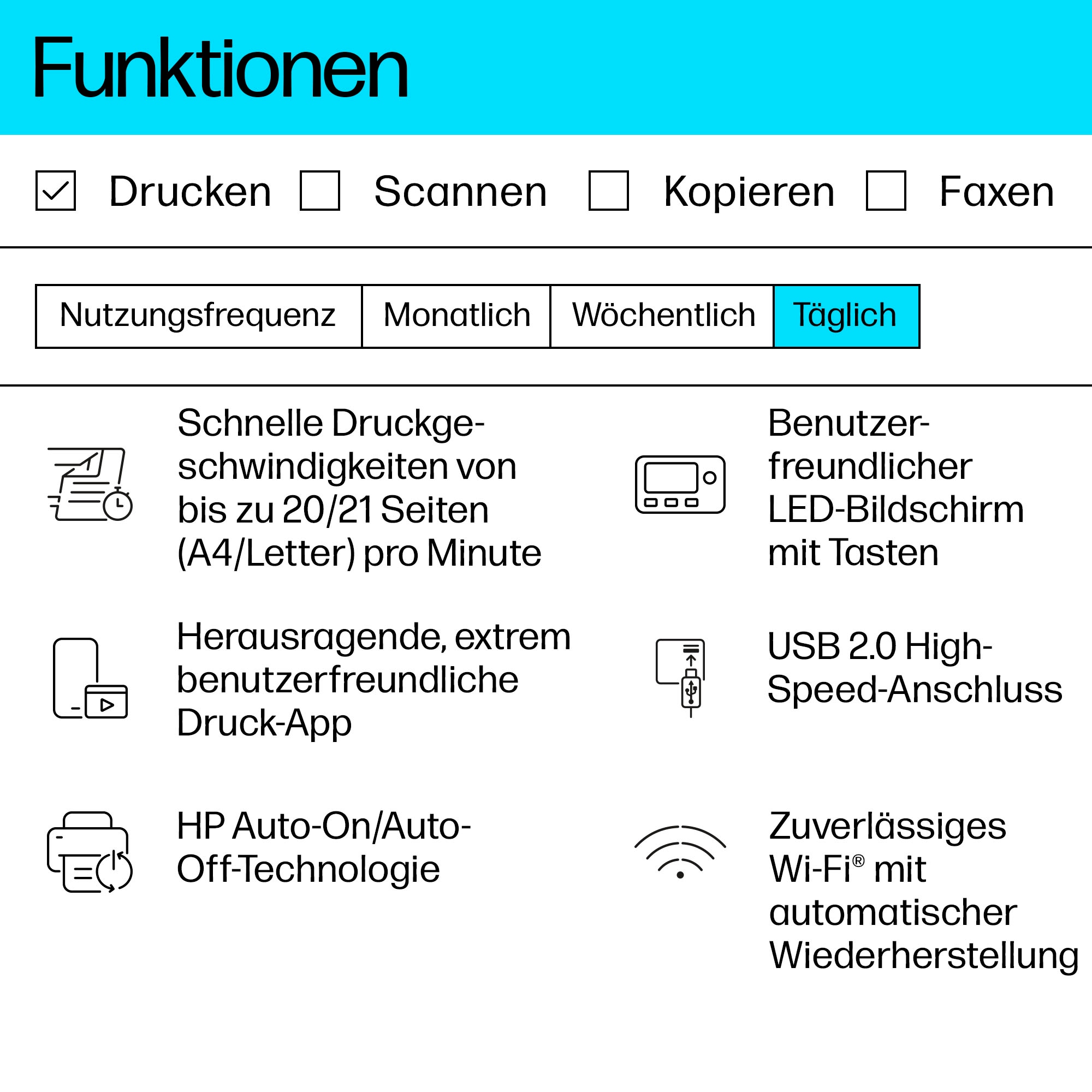 HP Schwarz-Weiß Laserdrucker »LaserJet M110w«