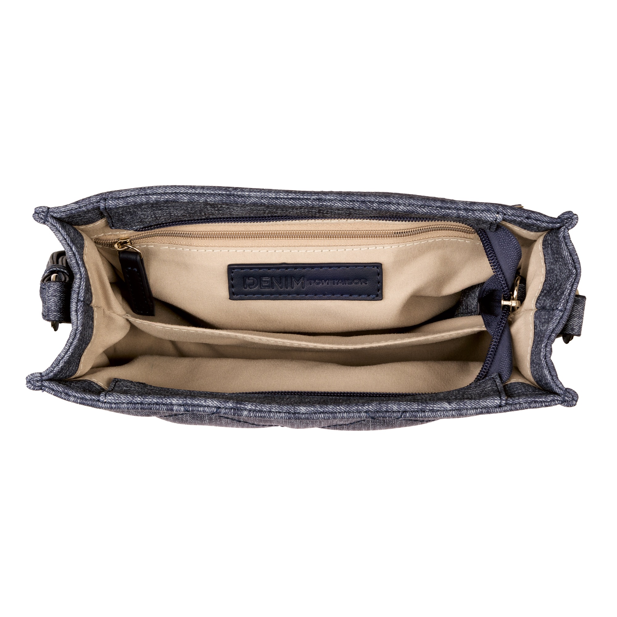 TOM TAILOR Denim Umhängetasche »Wanessa«, aus Lederimitat in Denim Optik