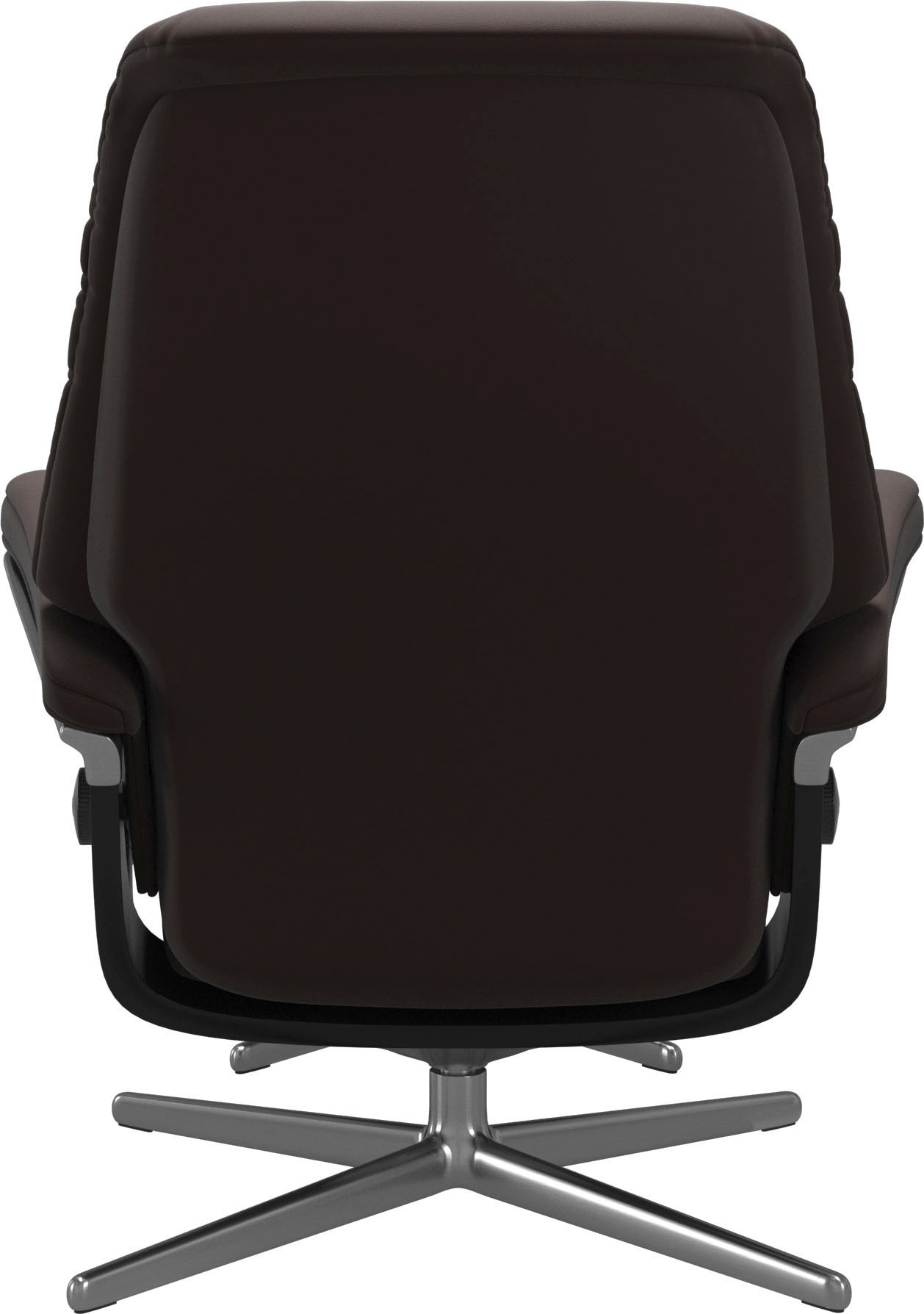 Stressless® Relaxsessel »Sunrise«, (Set, Relaxsessel mit Hocker), mit Hocker, mit Cross Base, Größe S, M & L, Holzakzent Schwarz