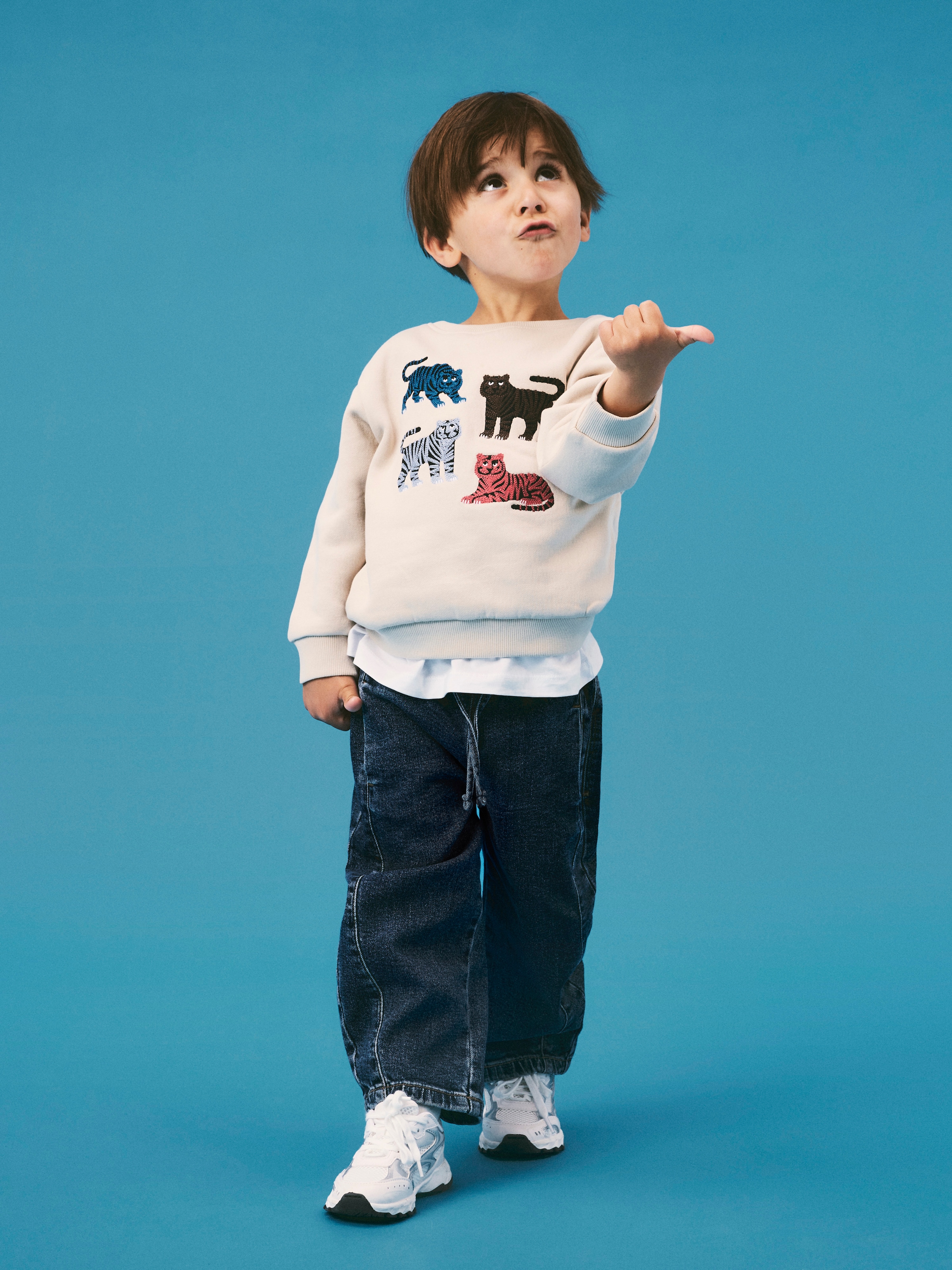 Name It Sweatshirt »NMMLOCON LS NREG SWE BRU«, Baumwollmischung, regular fit
