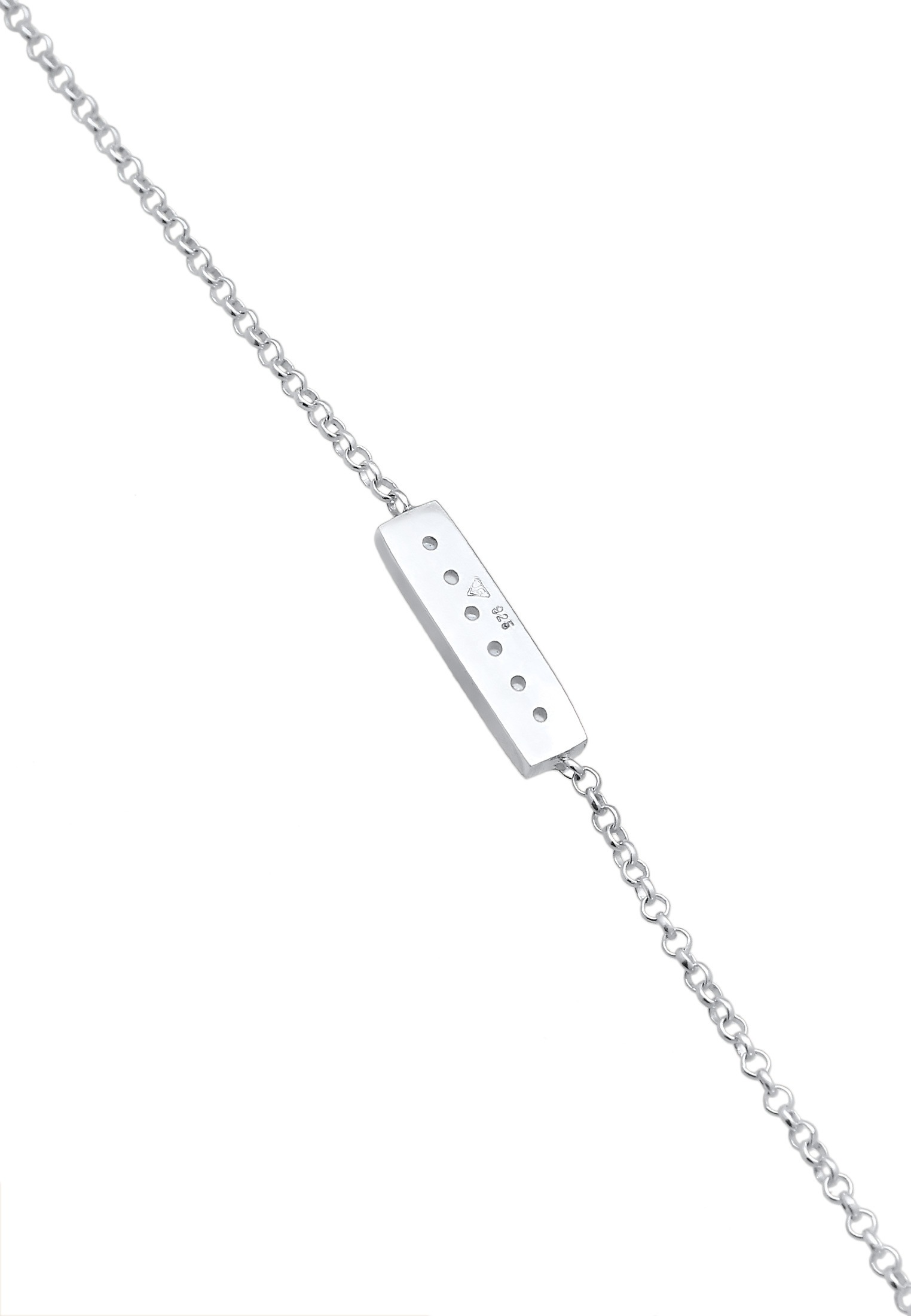 Elli Armkette »Armband Zirkonia Anhänger Geo Design 925 Silber«