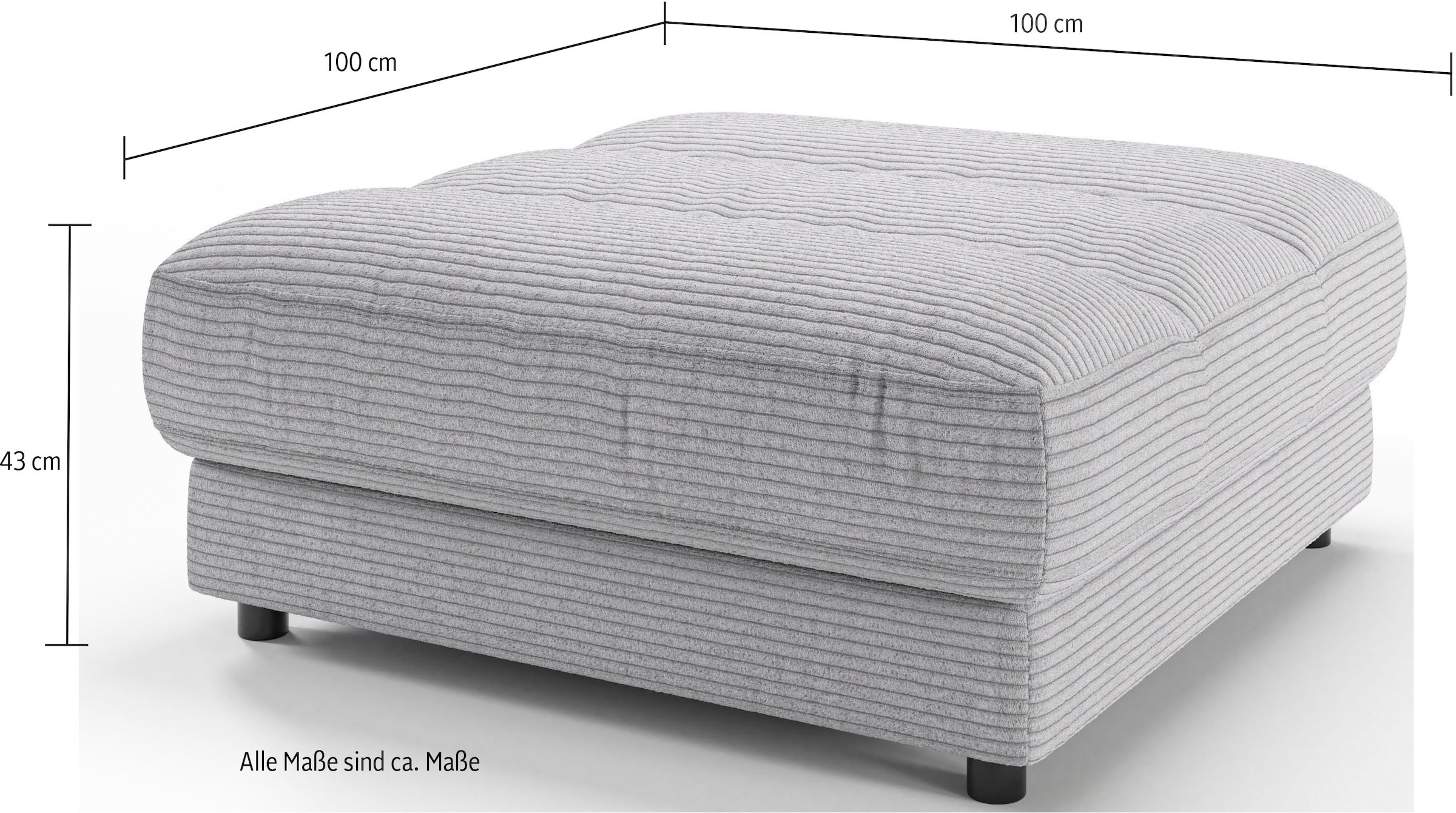 3C Candy Polsterhocker »Stripes«, Passend zur Serie Stripes, Chenille-Bezug