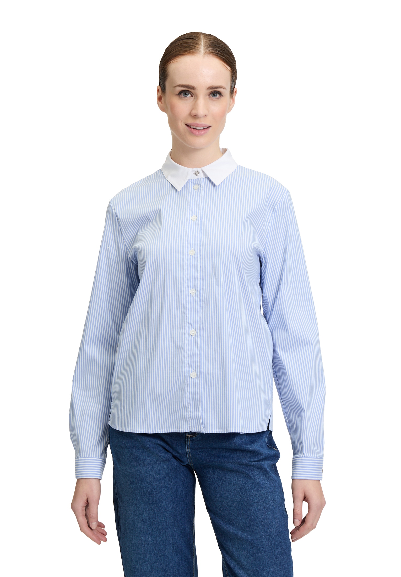 Cartoon Klassische Bluse »Streifenbluse mit Strass«