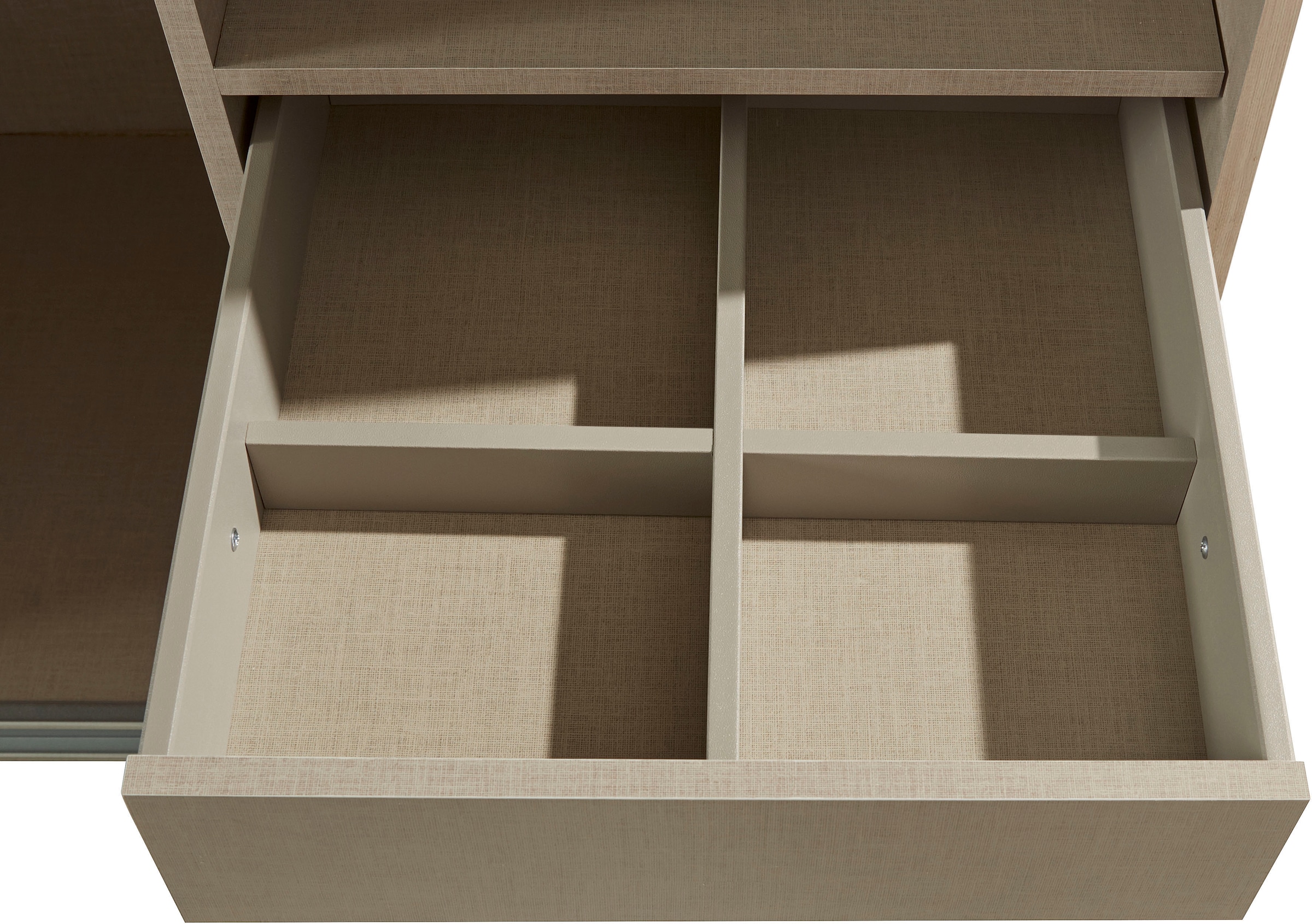 rauch Schwebetürenschrank »Kleiderschrank Schrank Garderobe TOPSELLER OTELI inkl. Inneneinteilung«, mit 3 Innenschubladen sowie zusätzlichen Einlegeböden MADE IN GERMANY