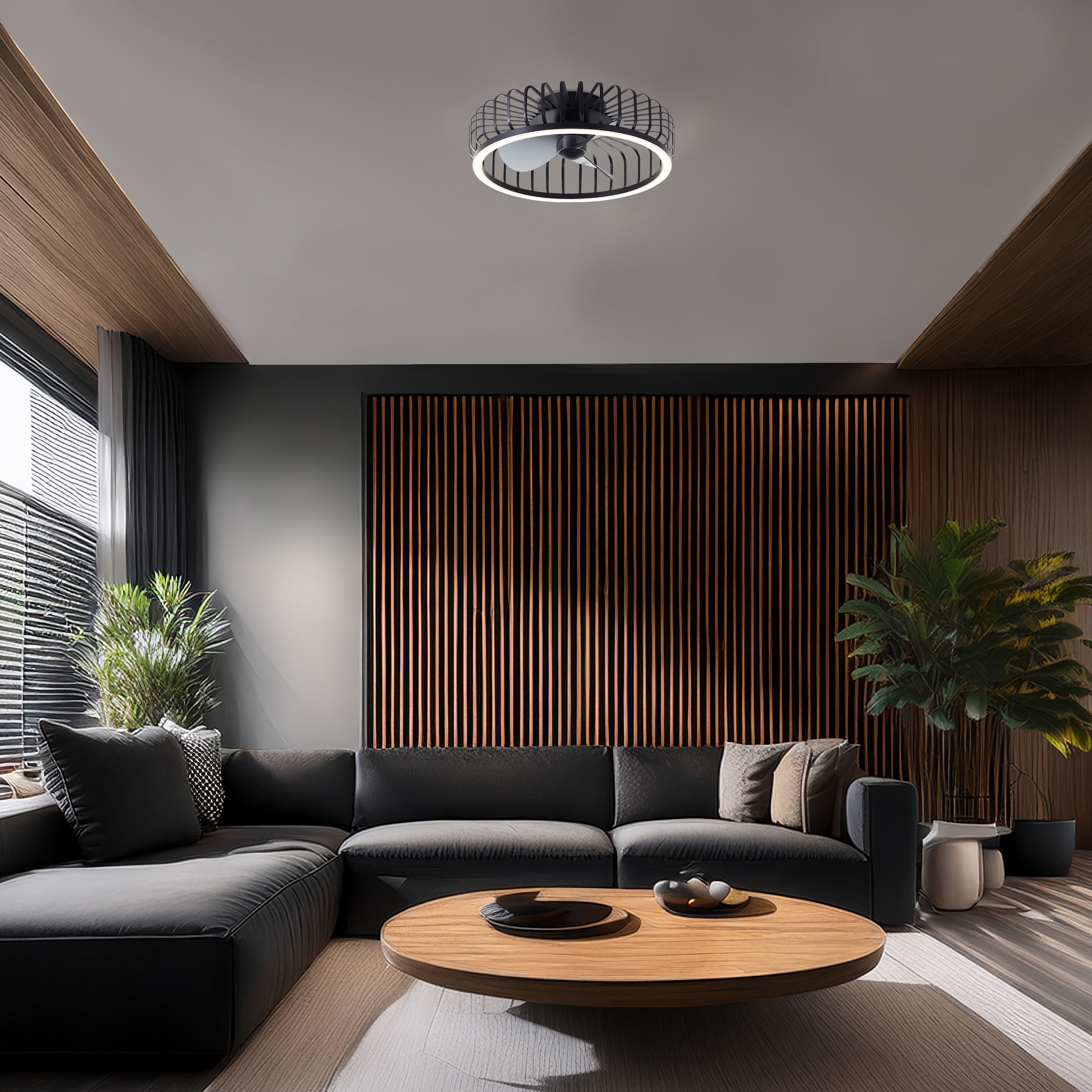 Brilliant LED Deckenleuchte »Capo« LED-Modul 1 Stk. warmweiß - kaltweiß LED-Ventilator, Ø 48 cm, 4200 lm, dimmbar, CCT