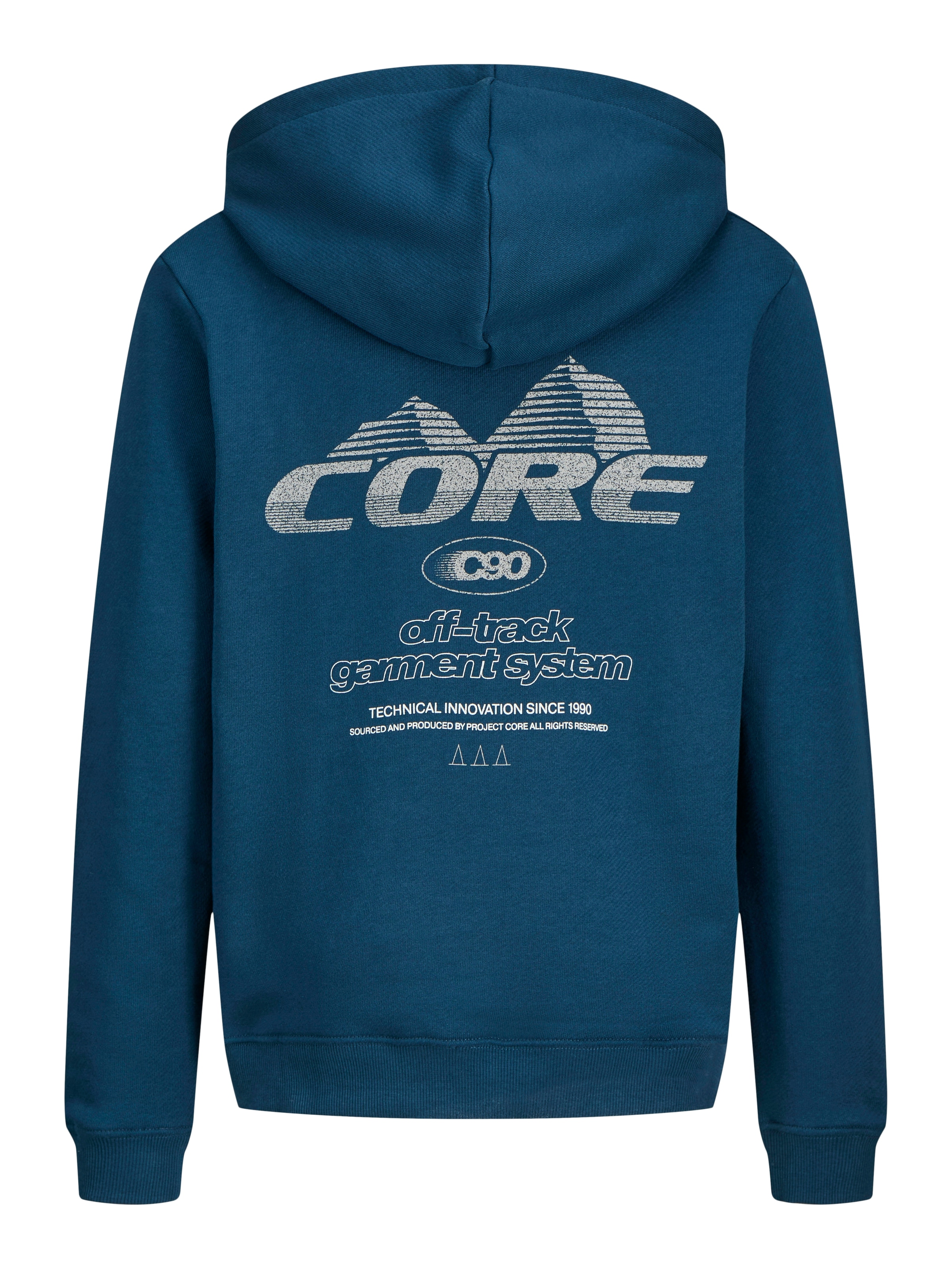 Jack & Jones Junior Kapuzensweatshirt »JCOGRID SWEAT HOOD JNR«, mit kleinem Brust- und großem Rückenmotiv
