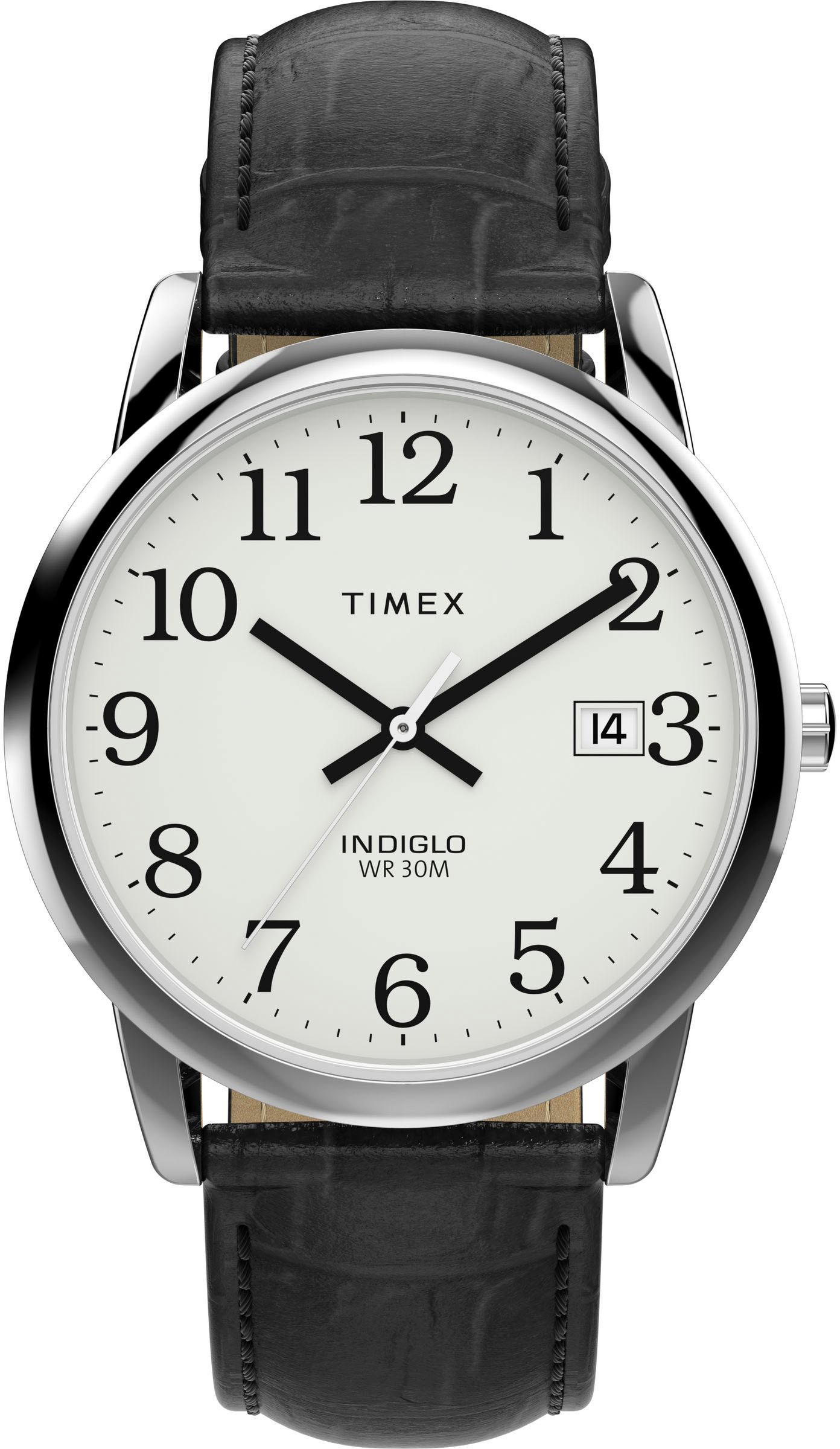 Timex Quarzuhr »EASY READER CLASSIC«, Armbanduhr, Herrenuhr, Damenuhr,Lederarmband,Datum