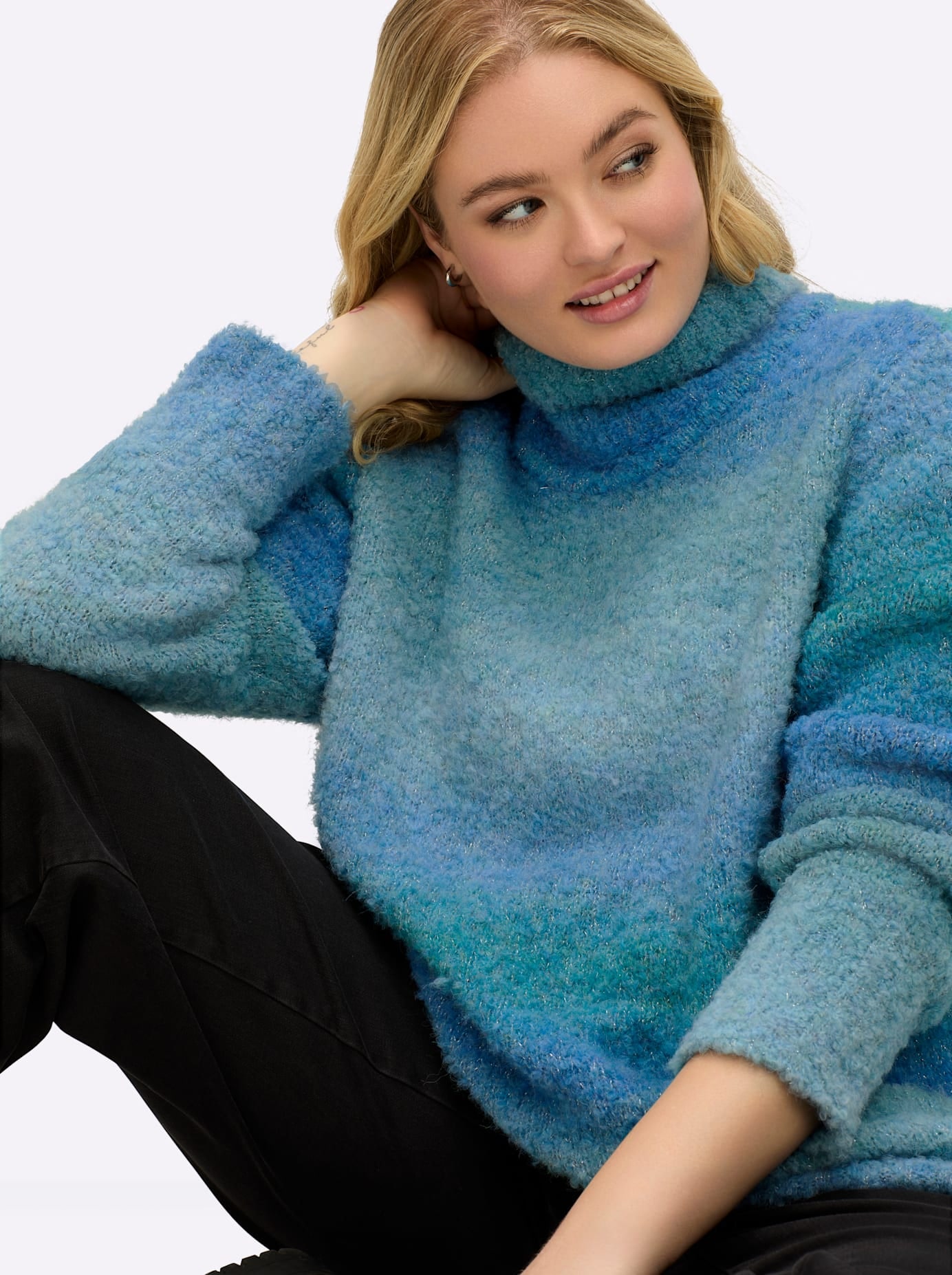 Sheego Stehkragenpullover »Pullover«

