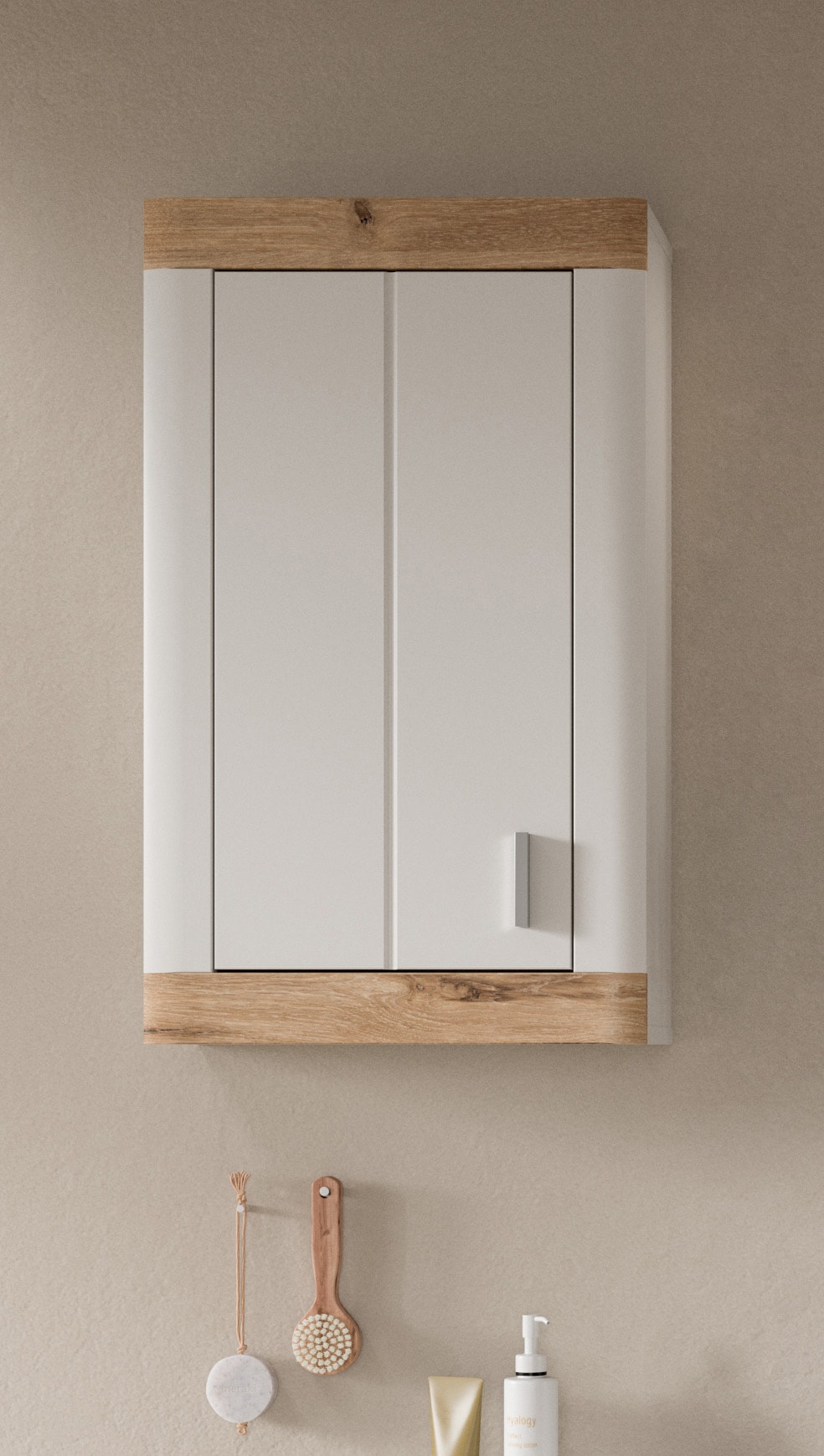 Home affaire Hängeschrank »Landsby, Breite 45 cm, 1 Tür (Türanschlag wechselbar), 1 Einlegeböden« 1 Stk. tlg. Badmöbel, Badschrank, Schrank, Wandschrank, Bad, Badezimmer