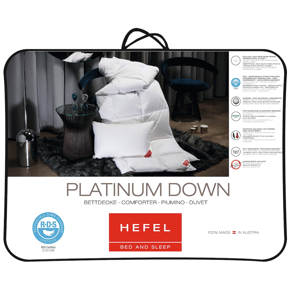 Hefel Sommerbettdecke »Platinum Down«, leicht, (1 St.)