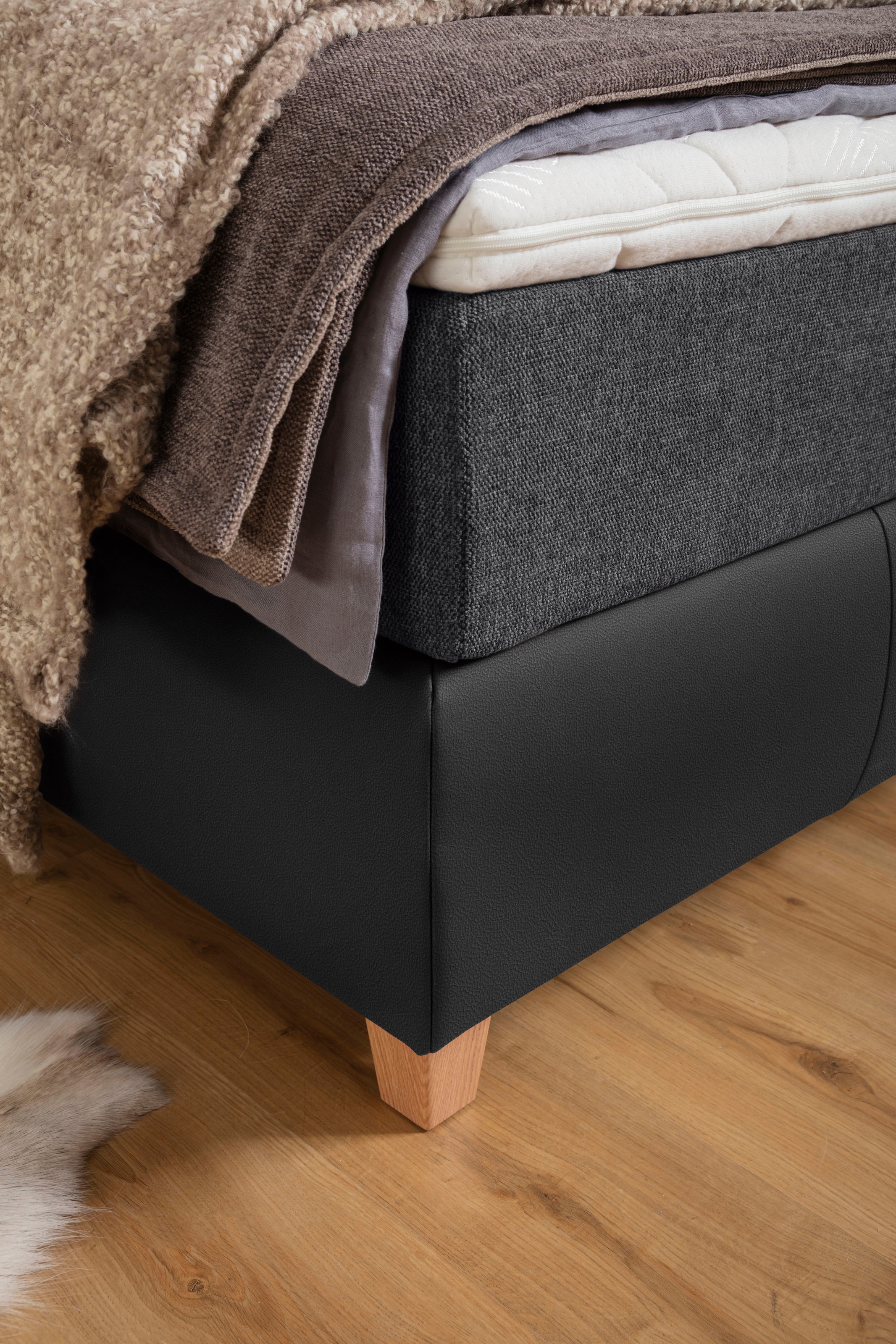 alina Boxspringbett »Luella«, ADA trendline Boxspringbett, inkl. Matratze und Viscoschaum-Topper
