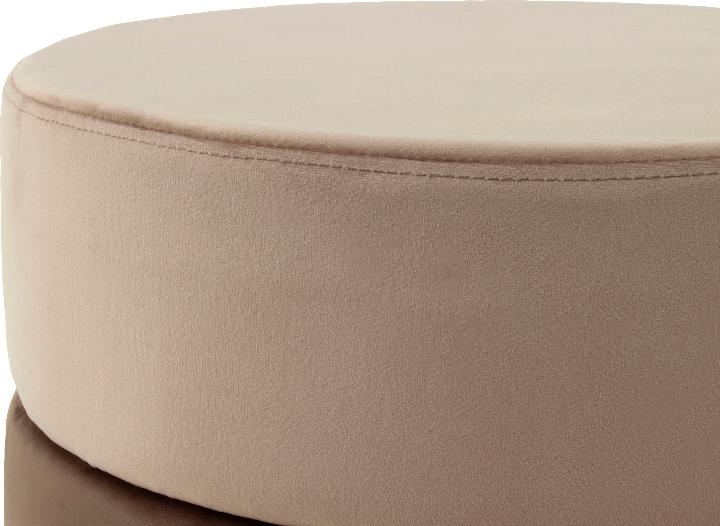 Kayoom Sitzhocker »Hocker Matilda 125, Komfortable runde Form, Gemütlicher Design-Hocker«, (1 St.), samtweich, elegant, gepolstert, große Sitzfläche