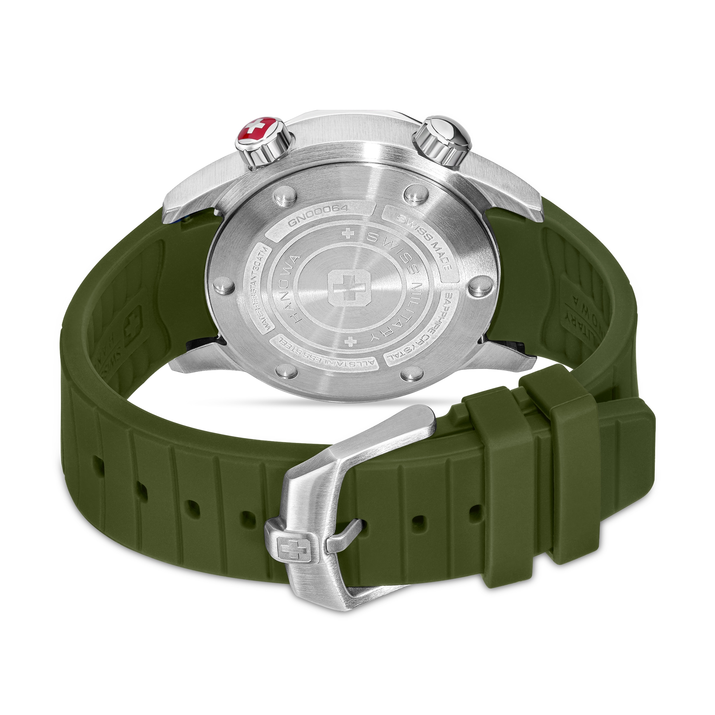 Swiss Military Hanowa Quarzuhr »Breakwater« Armbanduhr, Herrenuhr, Swiss Made, Silikonarmband, analog, Tag
