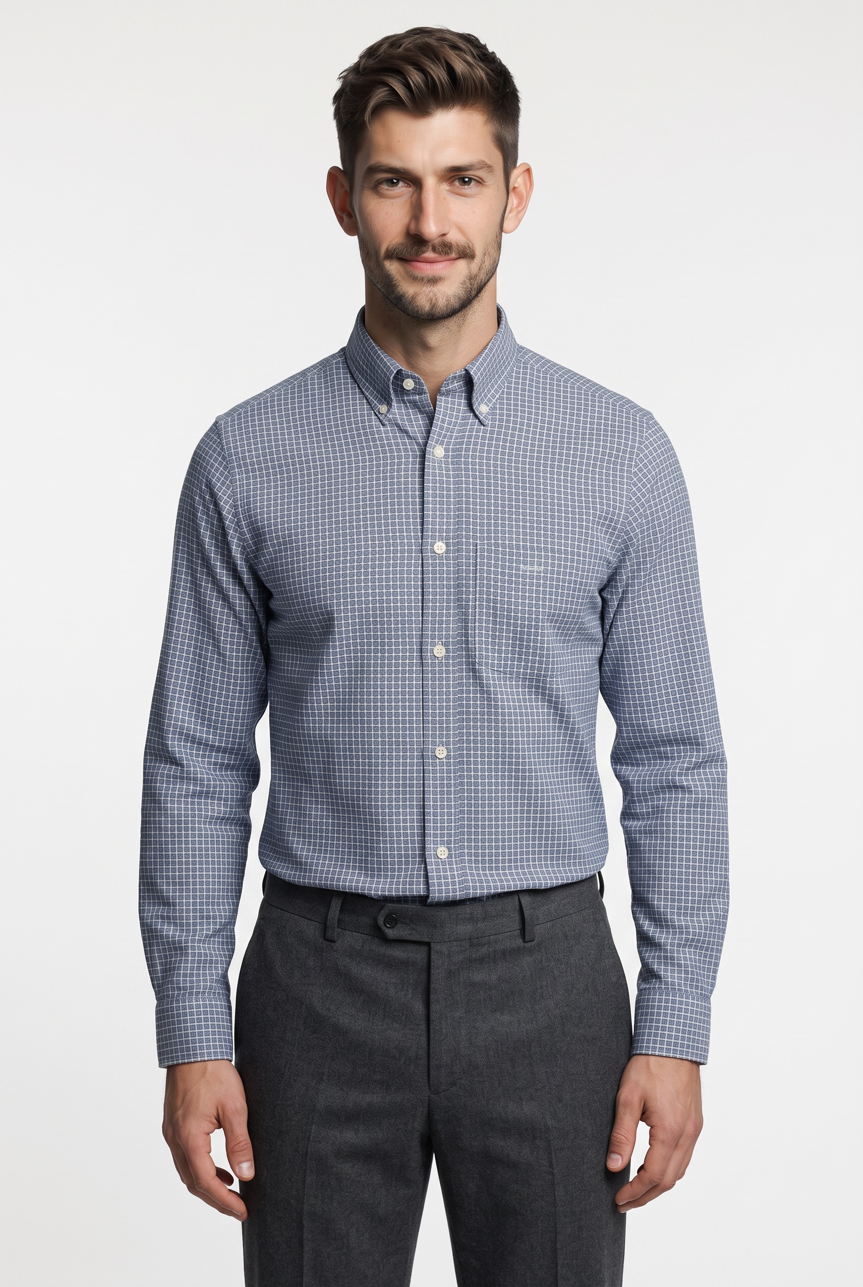 Gant Langarmhemd »REGULAR COTTON LINEN PRINT SHIRT« Regular fit mit Button-Down-Kragen