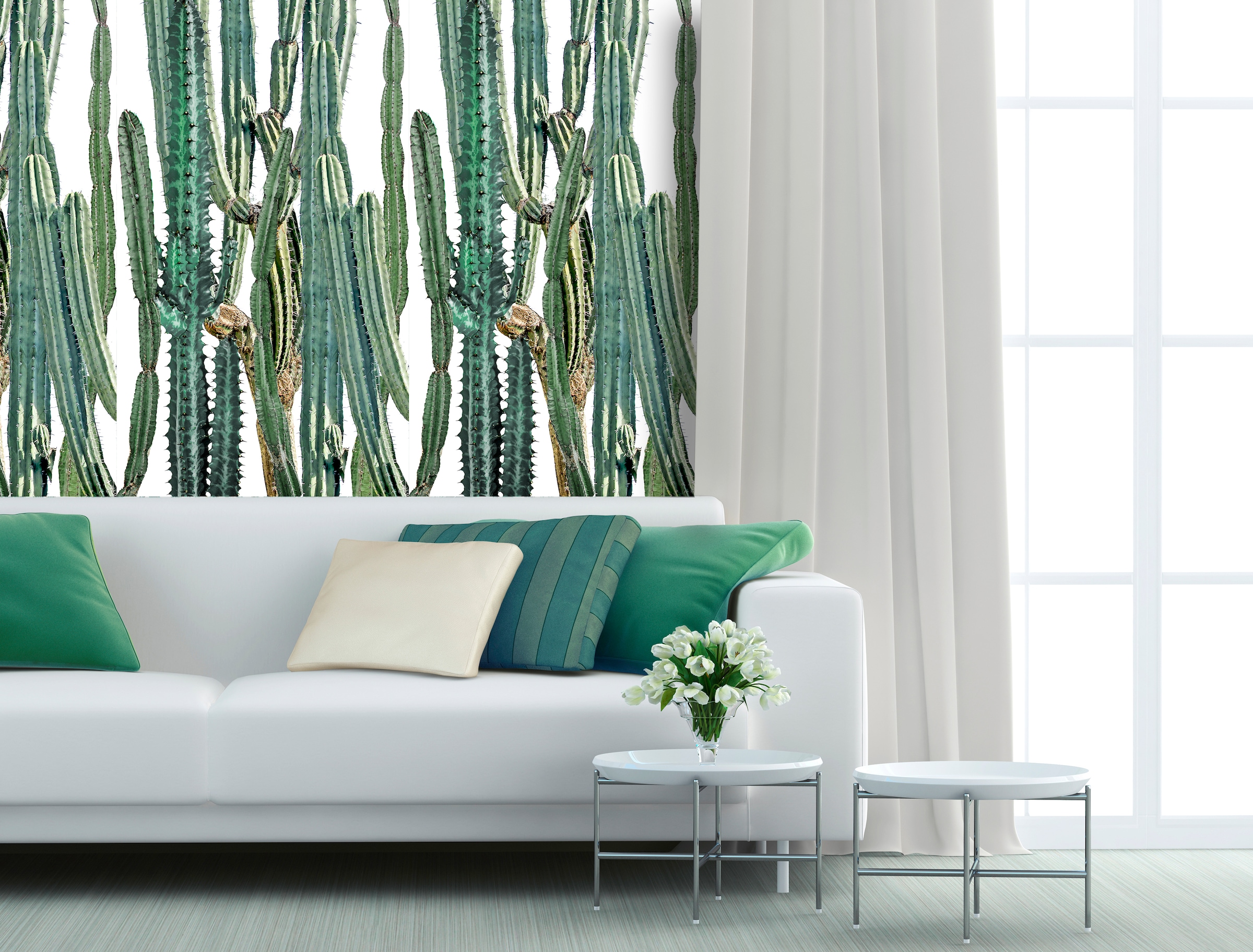 queence Vinyltapete »Elloa«, bedruckt-Motiv-botanisch-floral-gemustert-natürlich, 90x250cm, selbstklebend, kinderleichte Anbringung, Sticker
