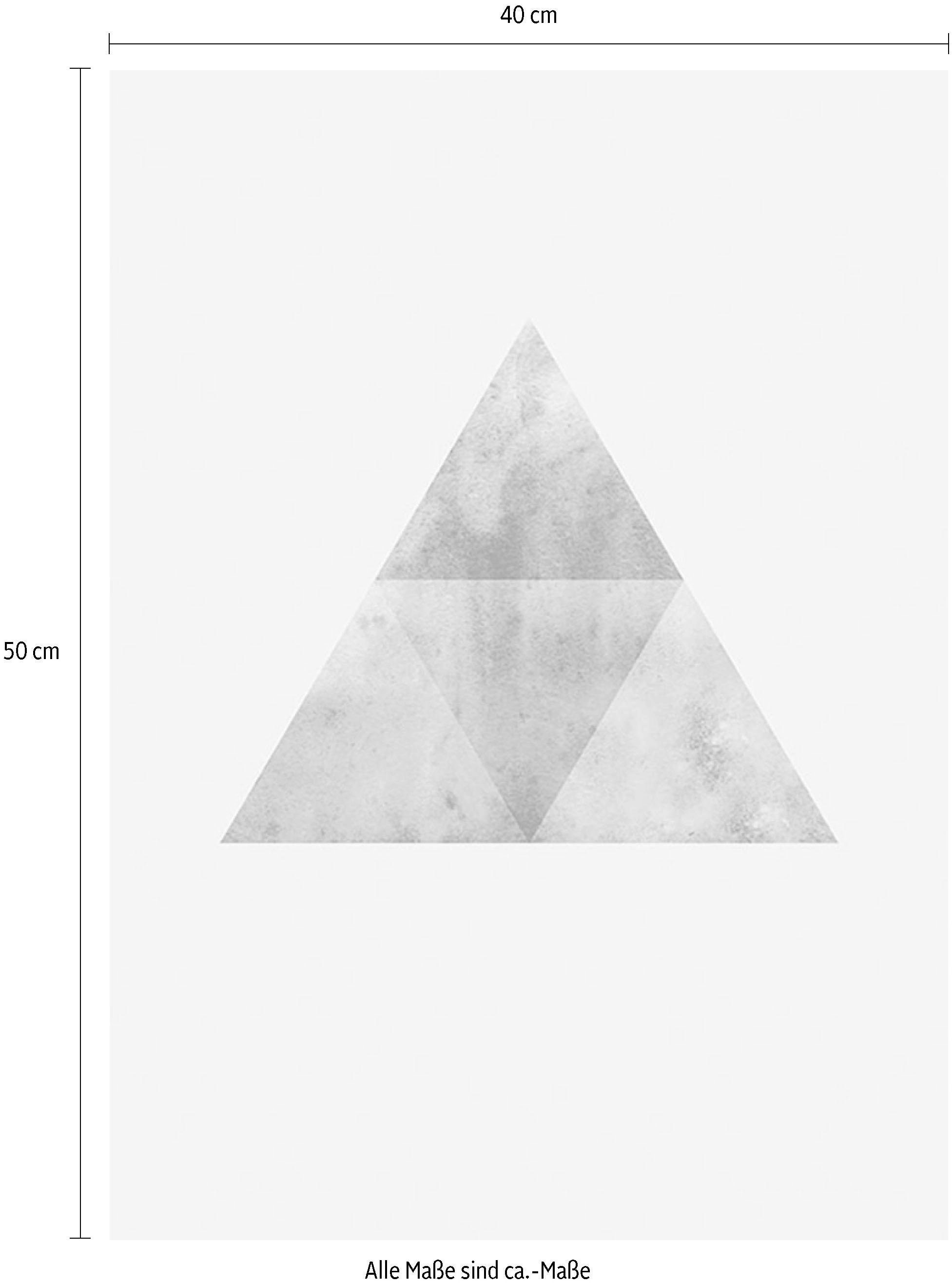 Komar Poster »Triangles Wohnzimmer Kinderzimmer, 3 mit Blue«, Jahren Schlafzimmer, Garantie kaufen XXL St.), (1 online Formen-Kunst, | Top