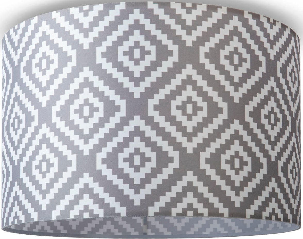 Paco Home Deckenleuchte »Hugo Stella« E27 Stoff Lampenschirm Vintage Wohnzimmerlampe Rund Retro Design Textil