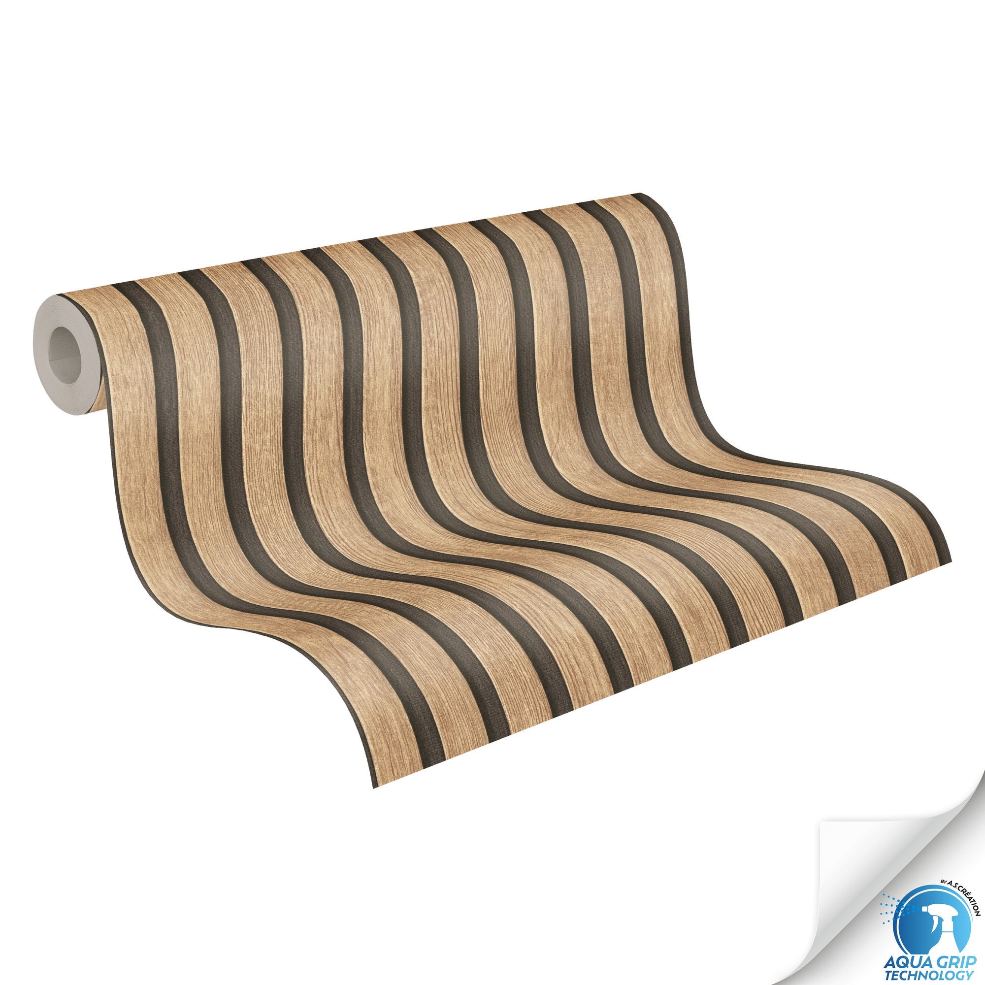 living walls Vliestapete »DesignDrop vorgeleimte Tapete Holzpaneele Braun Beige Holzoptik« matt strukturiert Vliestapete vorgekleistert floral für Schlafzimmer Wohnzimmer Küche