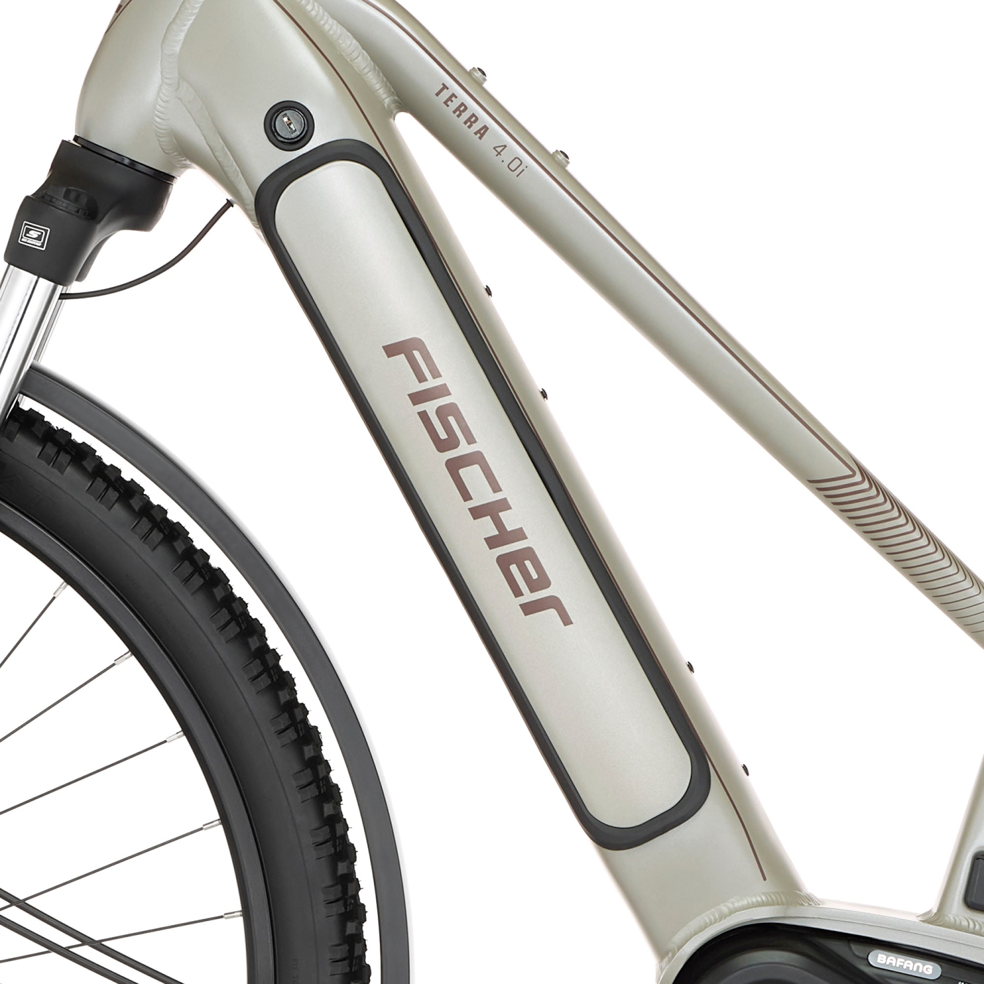 FISCHER Fahrrad E-Bike »TERRA 4.0i 45«, 10 Gang, Shimano, Deore, Mittelmotor 250 W, (mit Fahrradschloss), Pedelec, Elektrofahrrad für Damen u. Herren, ATP