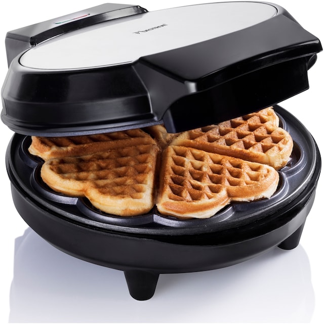 bestron Waffeleisen »AWM700S«, 700 W, klassische Herzwaffeln,  Antihaftbeschichtung, inkl. Rezeptvorschläge mit 3 Jahren XXL Garantie