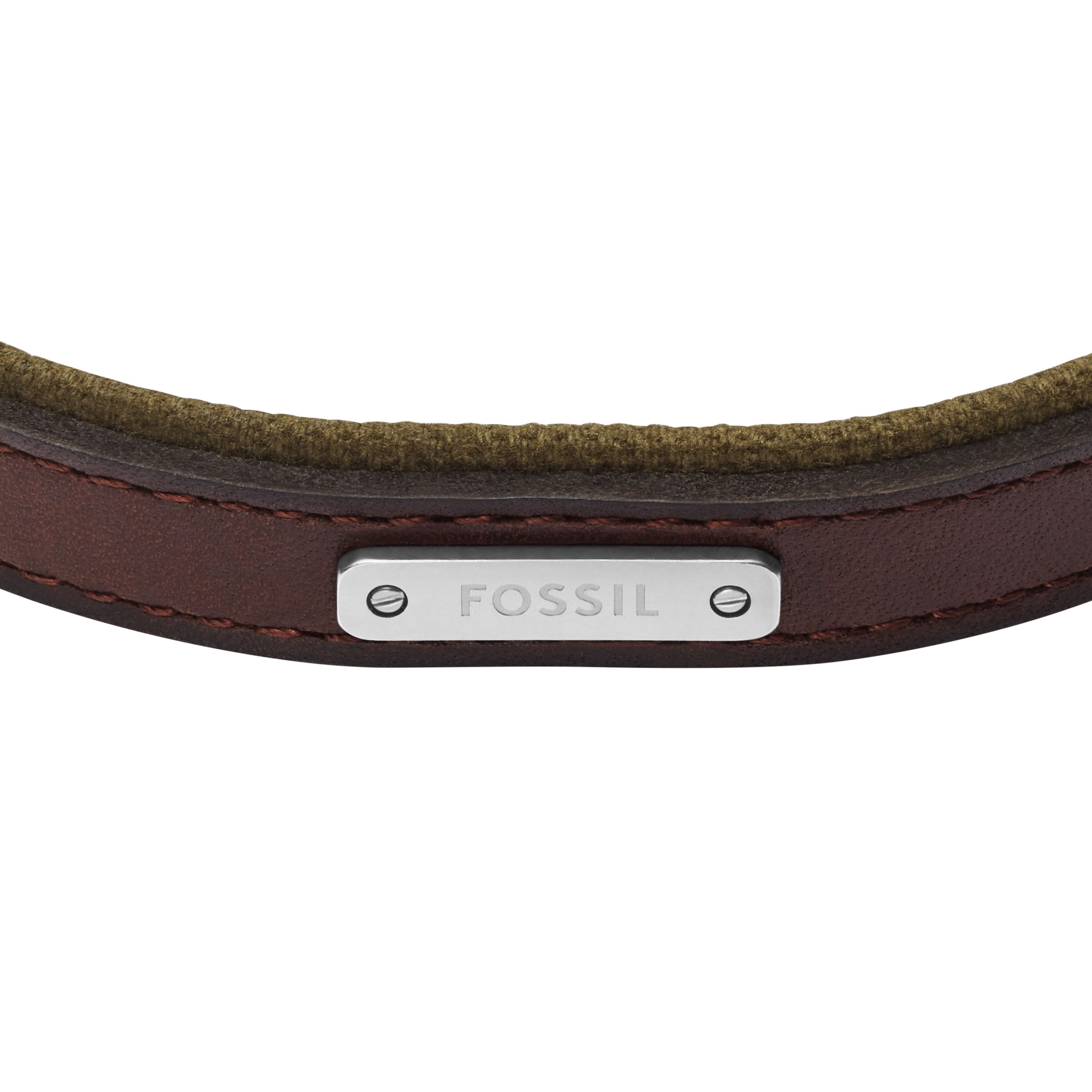 Fossil Armband »Schmuck Geschenk Metall, Leder, Textil EVERETT«