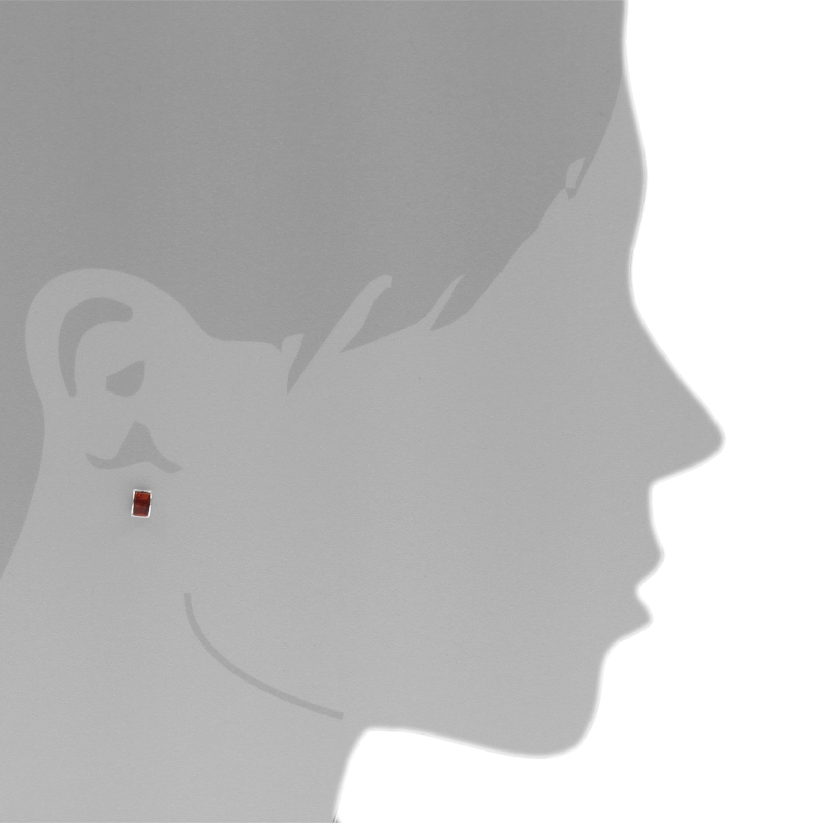 OSTSEE-SCHMUCK Paar Ohrstecker »- Classic 6 x 4 mm - Silber 925/000 - Bernstein«