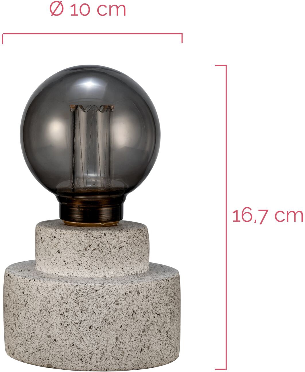 Pauleen Tischleuchte »Noble Flare«, 1 flammig, Leuchtmittel E27 | Leuchtmittel wechselbar, E27, inkl. Leuchtmittel, batterbiebetrieben, Timerfunktion