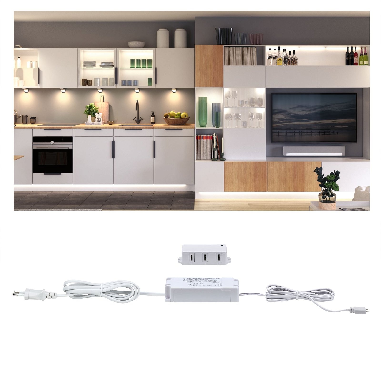 Paulmann Unterschrankleuchte »Clever Connect Trafo max.12W 12V DC incl 3fach Verteiler Weiß«