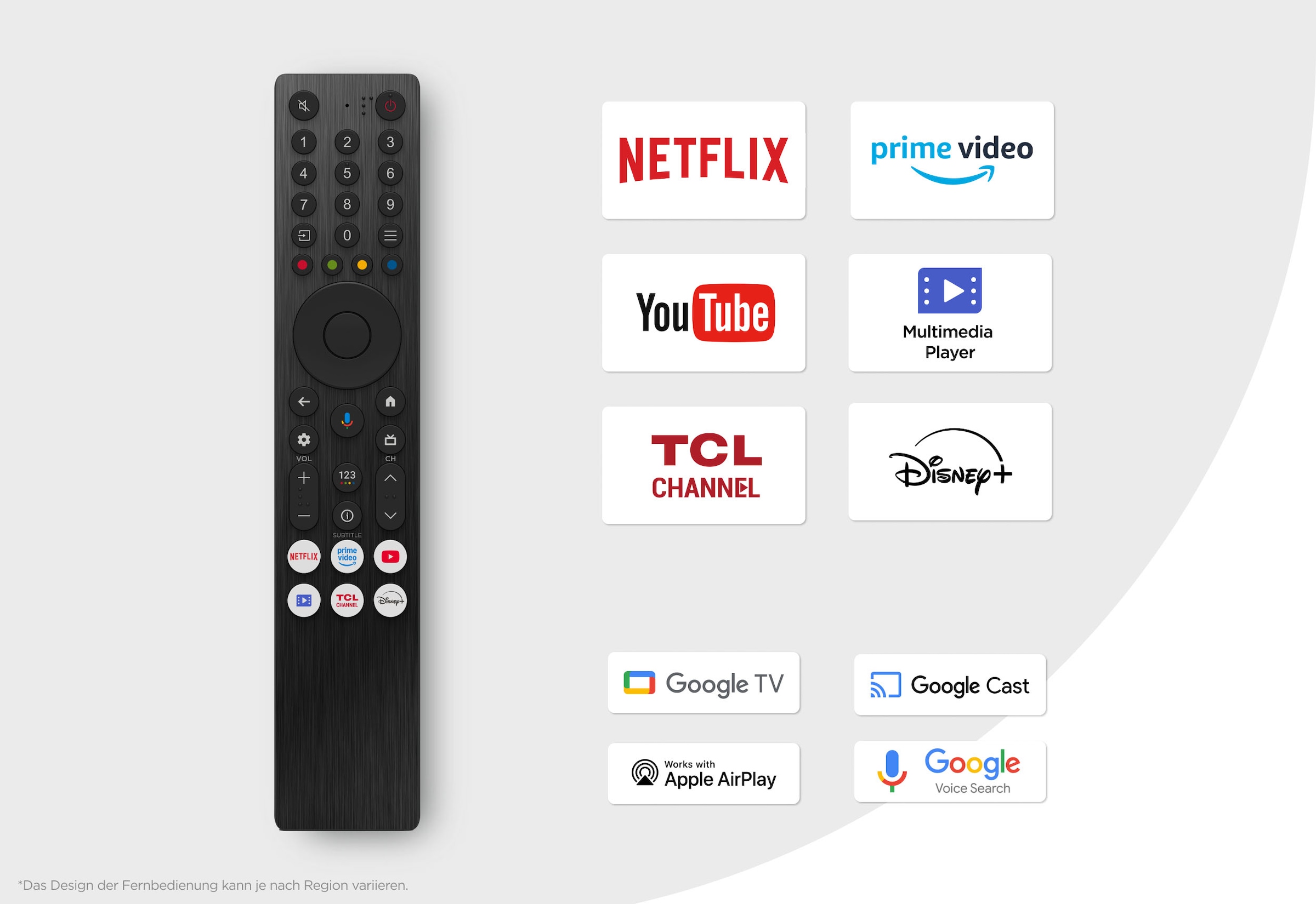 TCL Mini-LED-Fernseher »98T8D« 248 cm/98 ″ Smart-TV QD-Mini LED, AiPQ Pro Prozessor, 144Hz, Dolby Atmos, Apple AirPlay 2