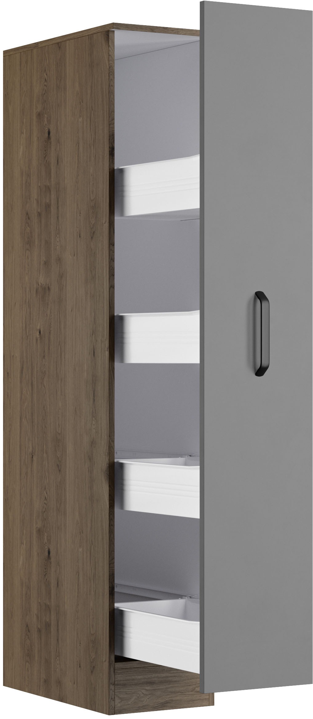 wiho Küchen Apothekerschrank »Elba, Breite/Höhe: 30/165 cm«, mit 4 Ablagekörben